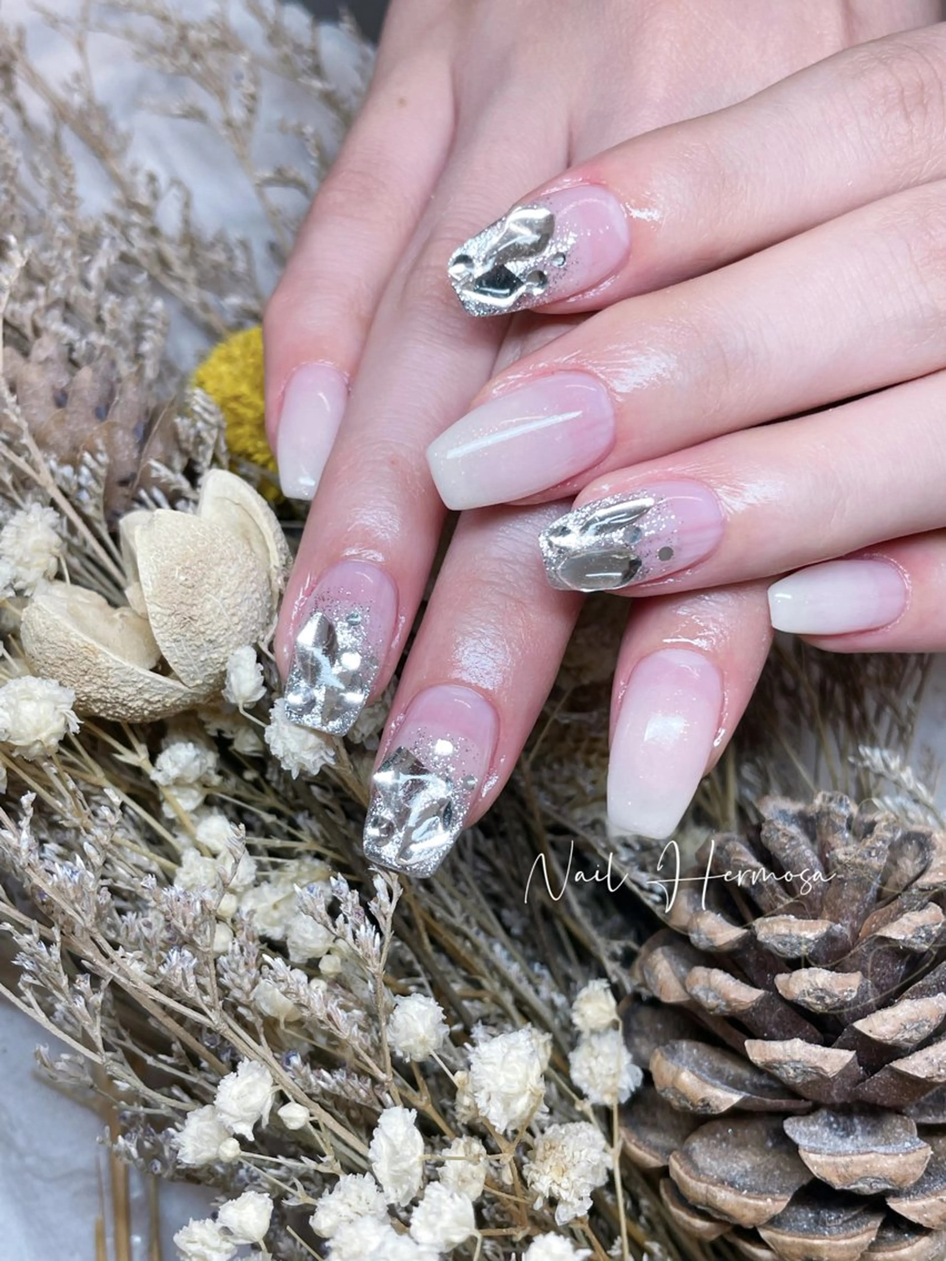 ネイル 長さ出し フラッシュネイル フットネイル ジェルネイル マグネットネイル ハンドネイル ネイル エルモサのネイルデザイン