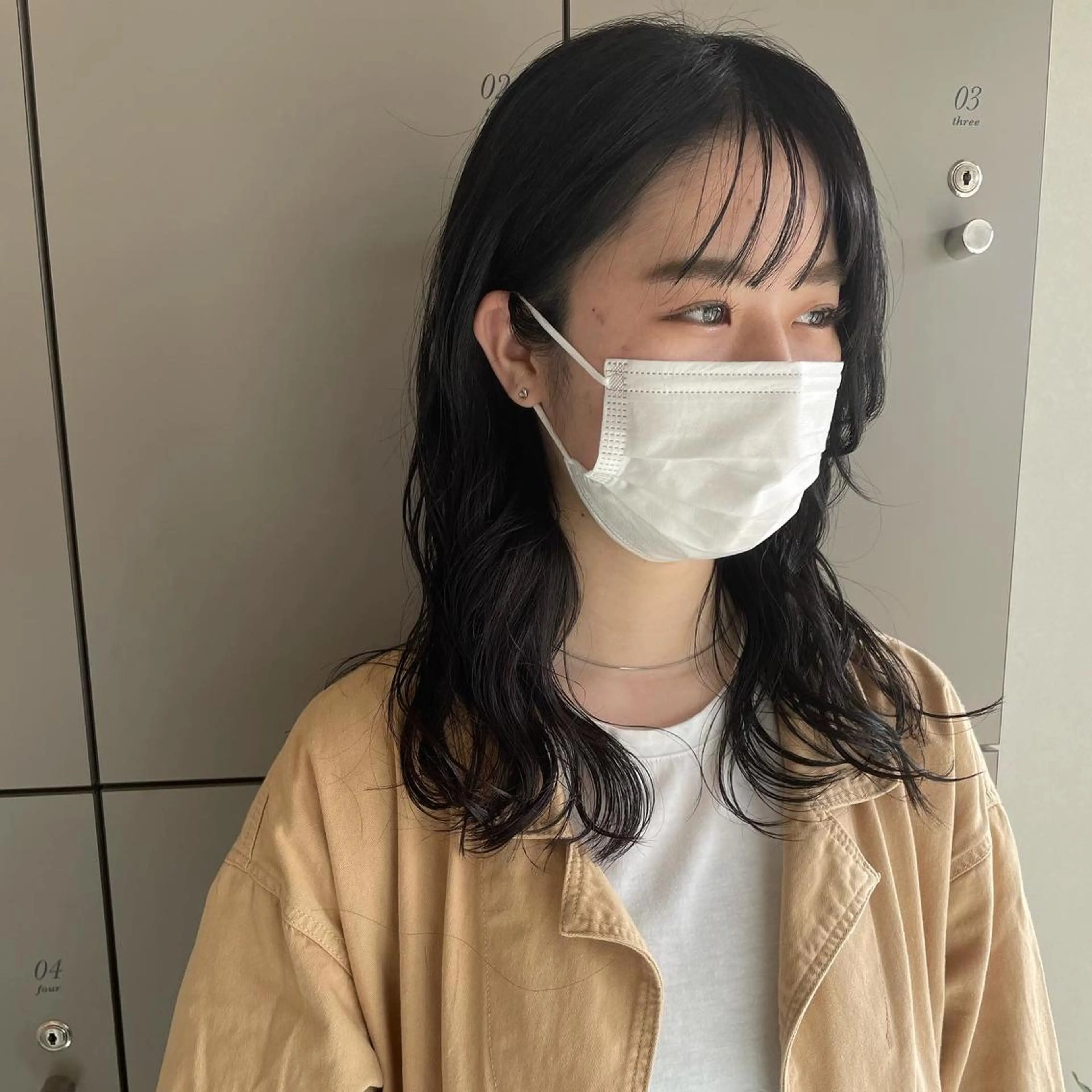 ミディアム 切りっぱなしボブ ショートボブ ミディアムパーマ ミストバング ボブ モテ髪/ボブ/ショー ト/アダチフウトのヘアスタイル