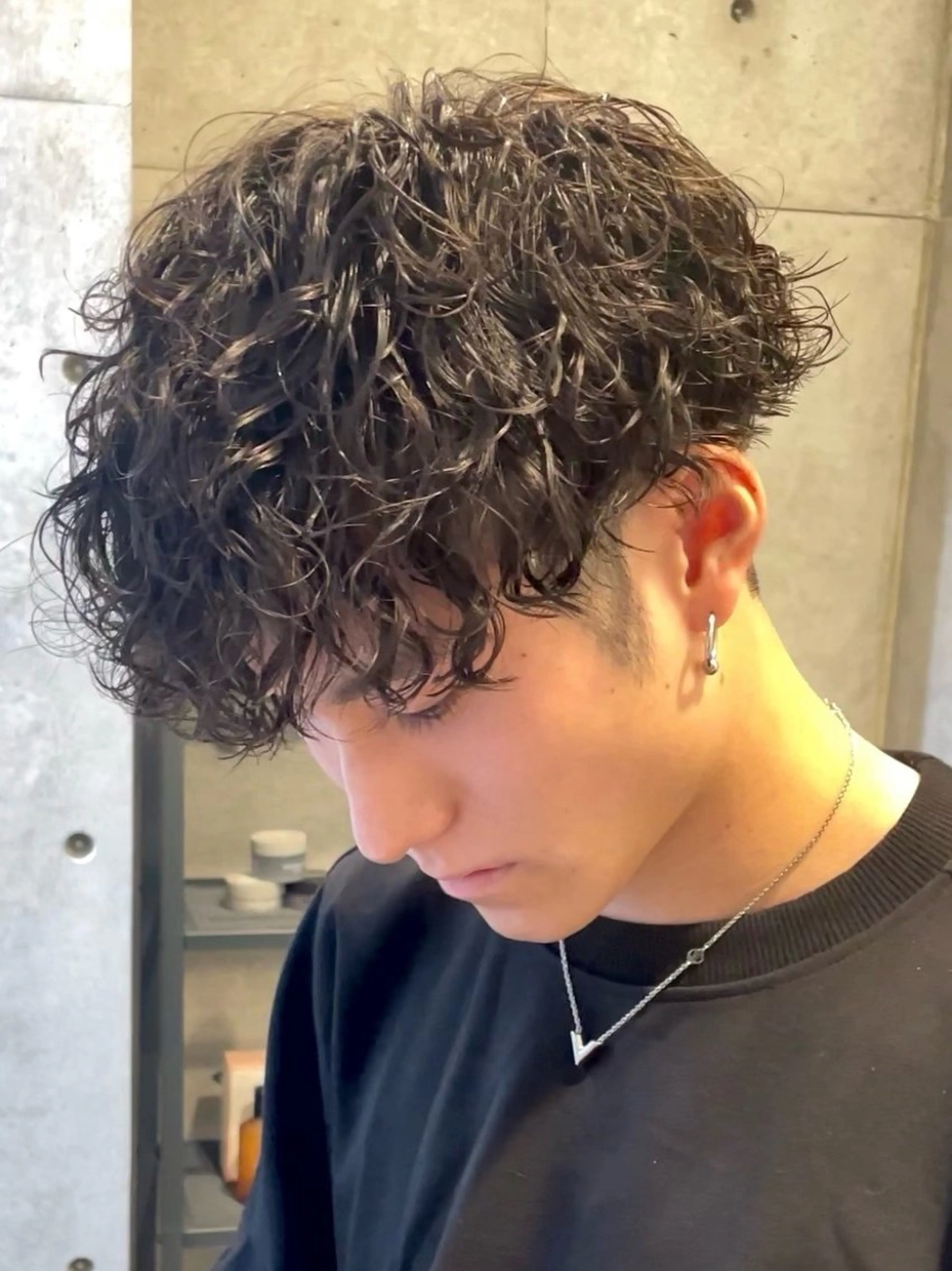 パーマ メンズ メンズパーマ 心斎橋メンズヘア特化 高森蓮のヘアスタイル