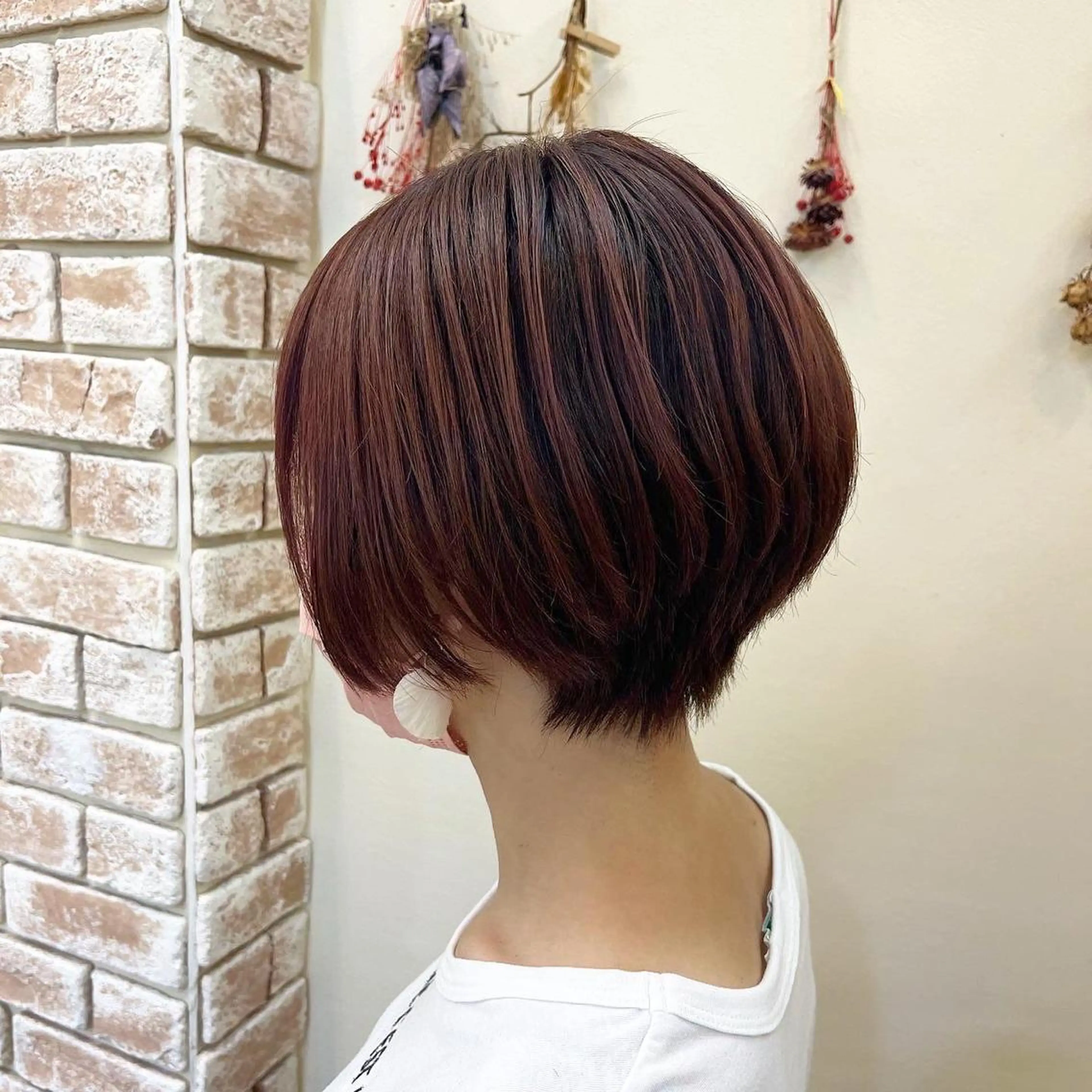 ショート カラー ショートボブ ブリーチ ブリーチなしカラー ピンクカラー ボブ ショート／ミニボブ マンツーマン/マユコのヘアスタイル