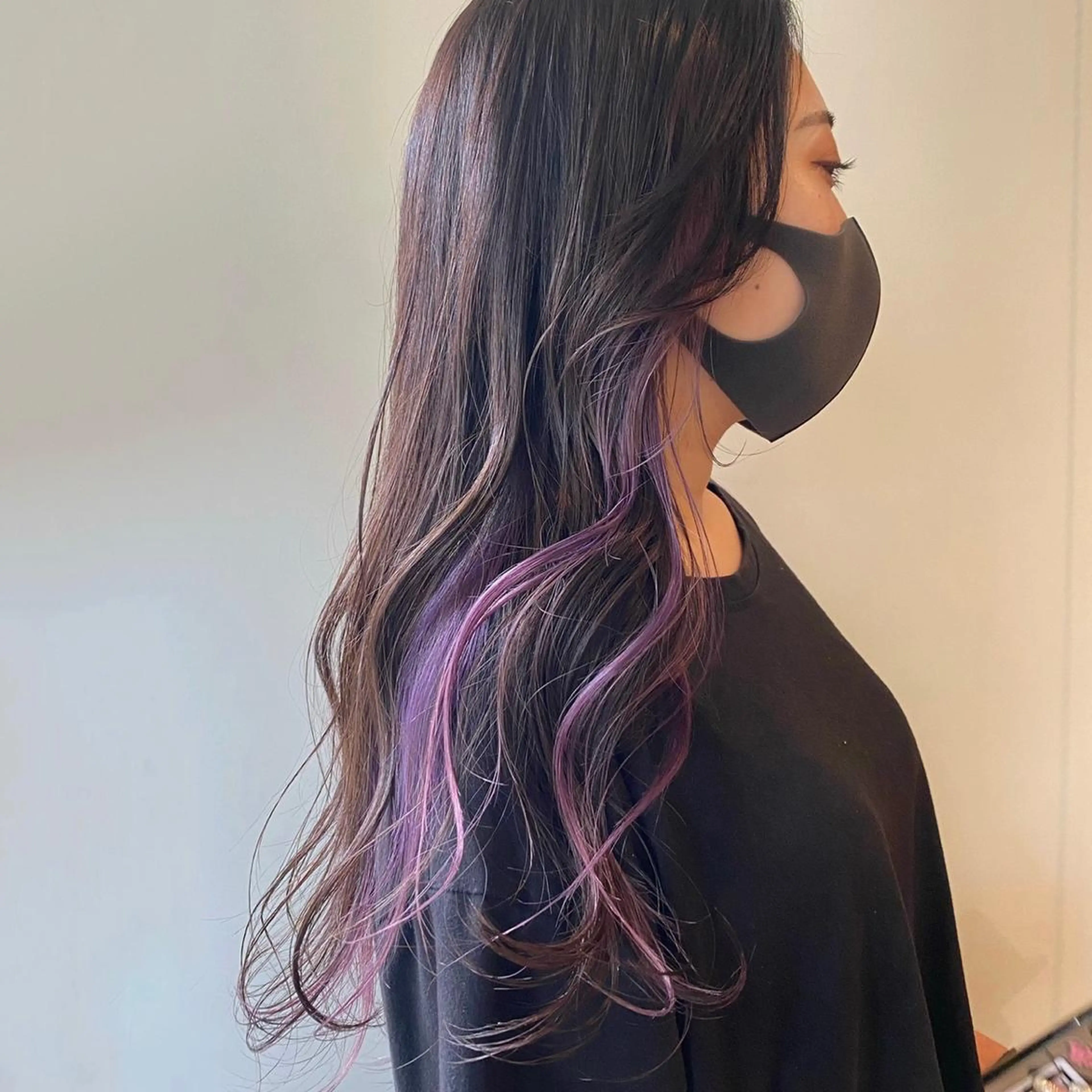 ロング カラー ヘアアレンジ インナーカラー パープルカラー GIVET (ジヴェ)所属・撮影モデル募集 🦋soemikaのヘアスタイル