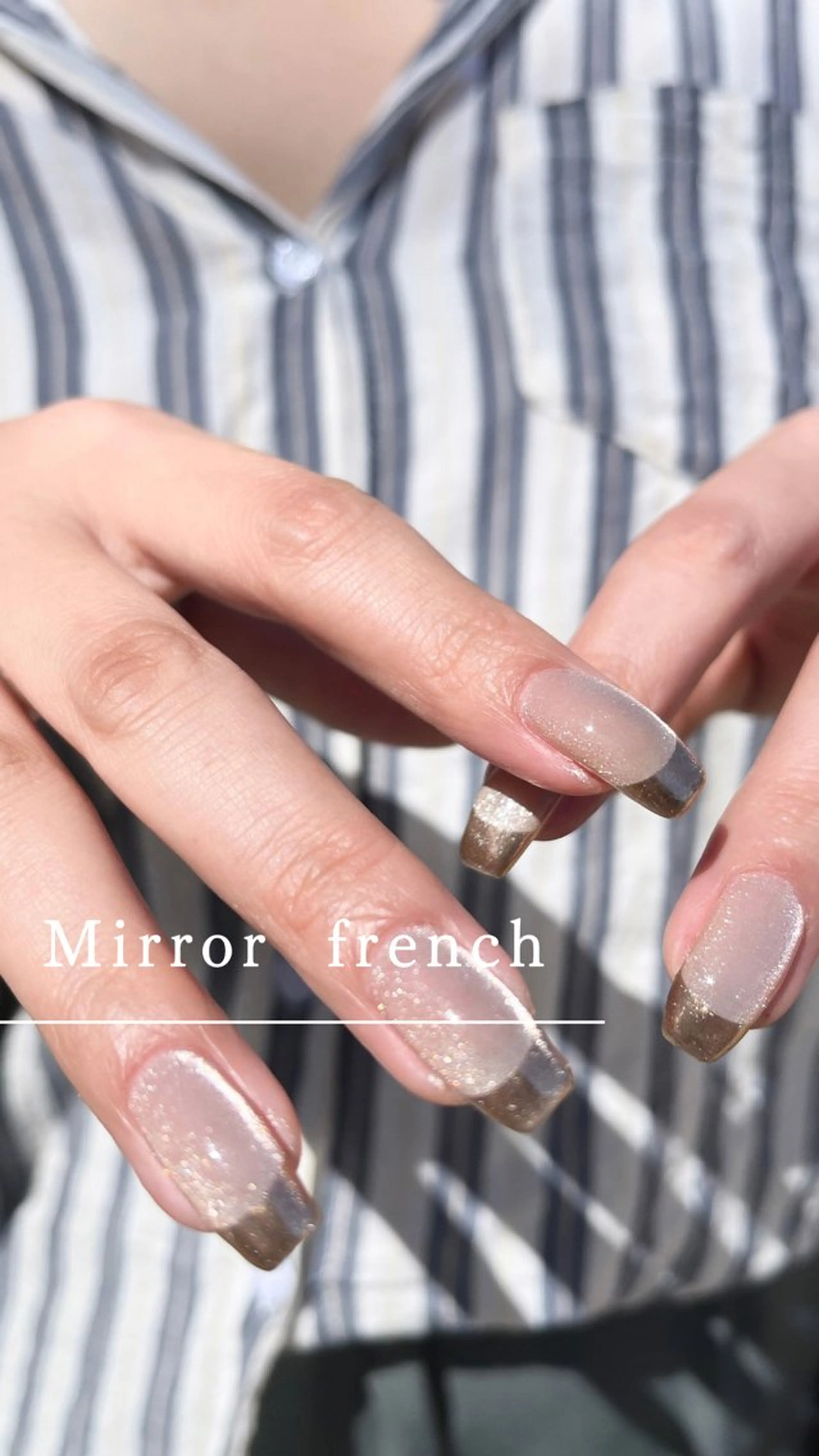 ネイル フレンチネイル マグネットネイル ミラーネイル GRG NAILのネイルデザイン