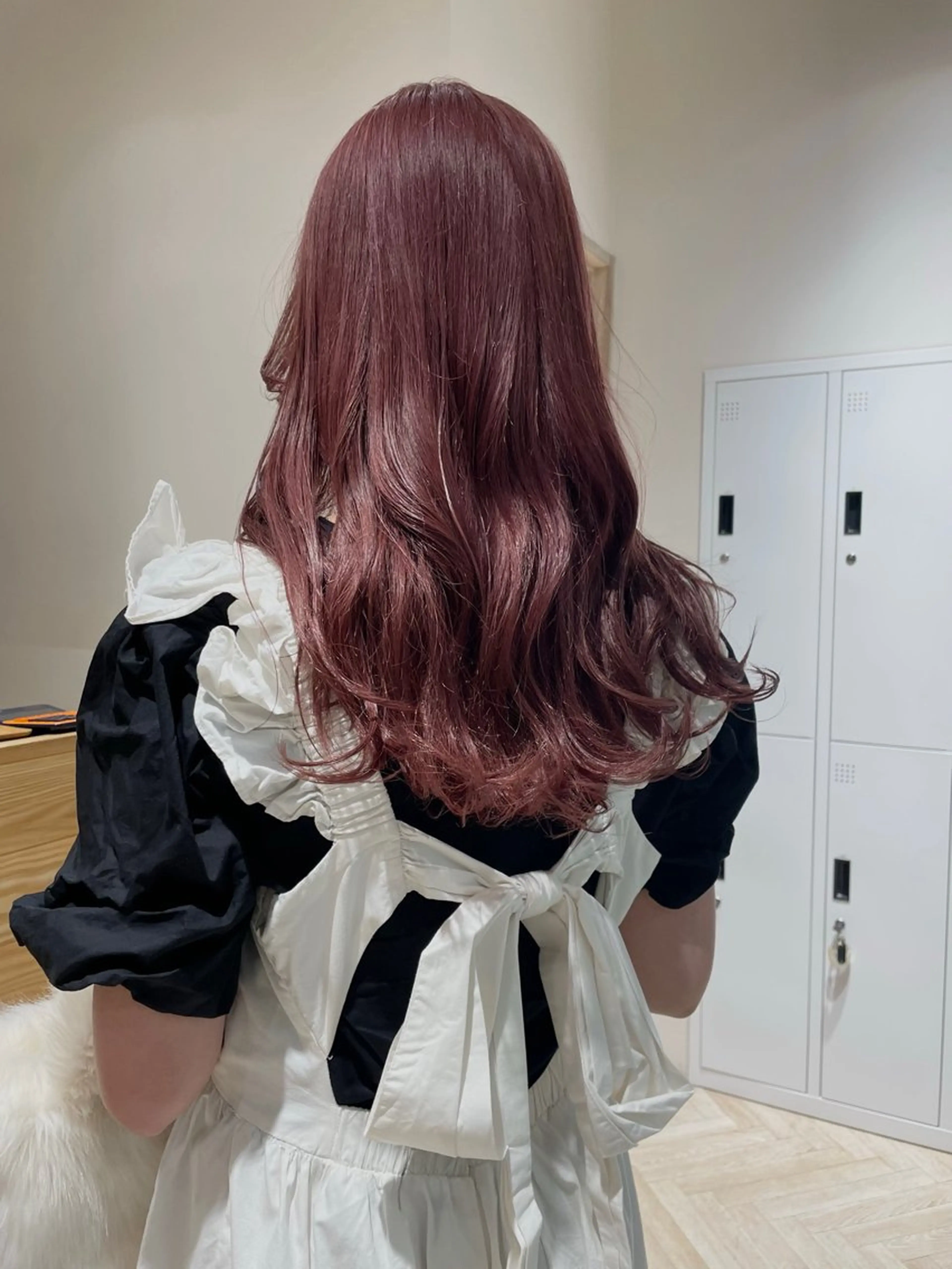 ロング カラー ヘアアレンジ ブリーチ カシス ピンクカラー 眉毛アイブロウ&まつ毛パーマiena渋谷/パリジェンヌ/眉毛まつげパーマ/眉毛アイブロウ所属・iena渋谷 /ゆーこのマツエク・マツパデザイン