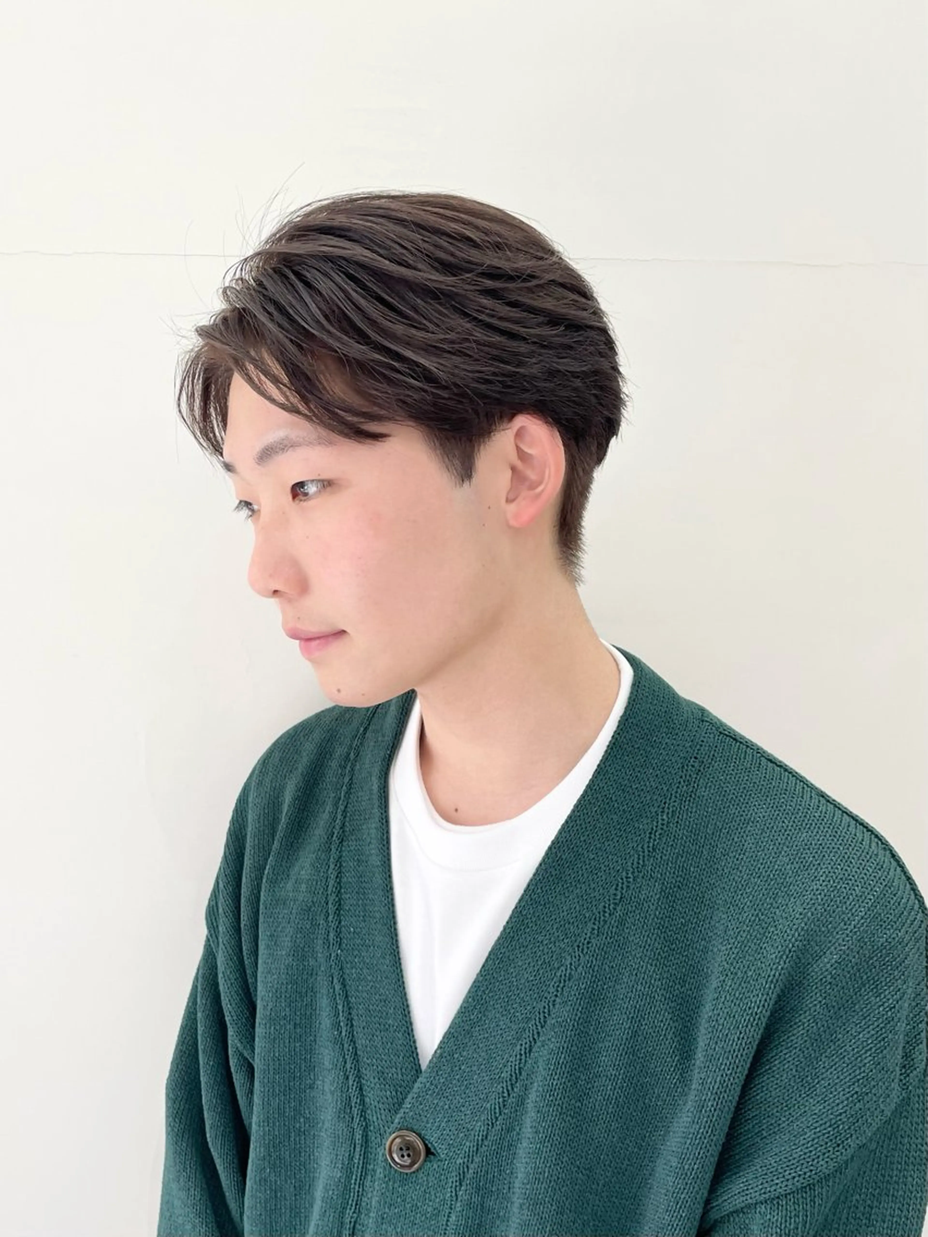 カラー メンズ センターパート ベージュカラー オレンジ カット ヘアカラー トリートメント 慎太朗/パーマ/ボブ /センターパートのヘアスタイル