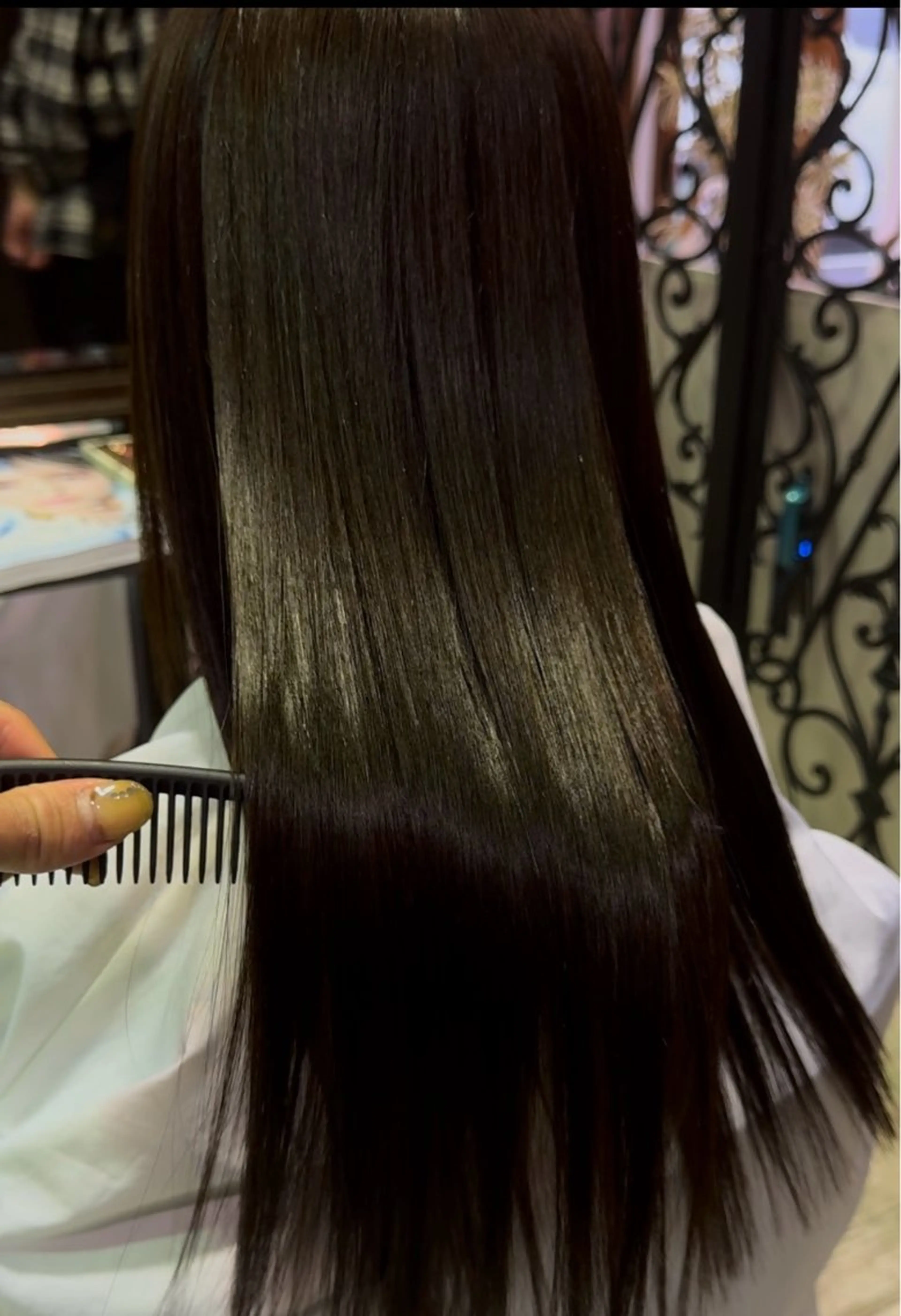 ロング 髪質改善 レイヤーカット カット 縮毛矯正 トリートメント 極上髪質改善 宮内開星のヘアスタイル