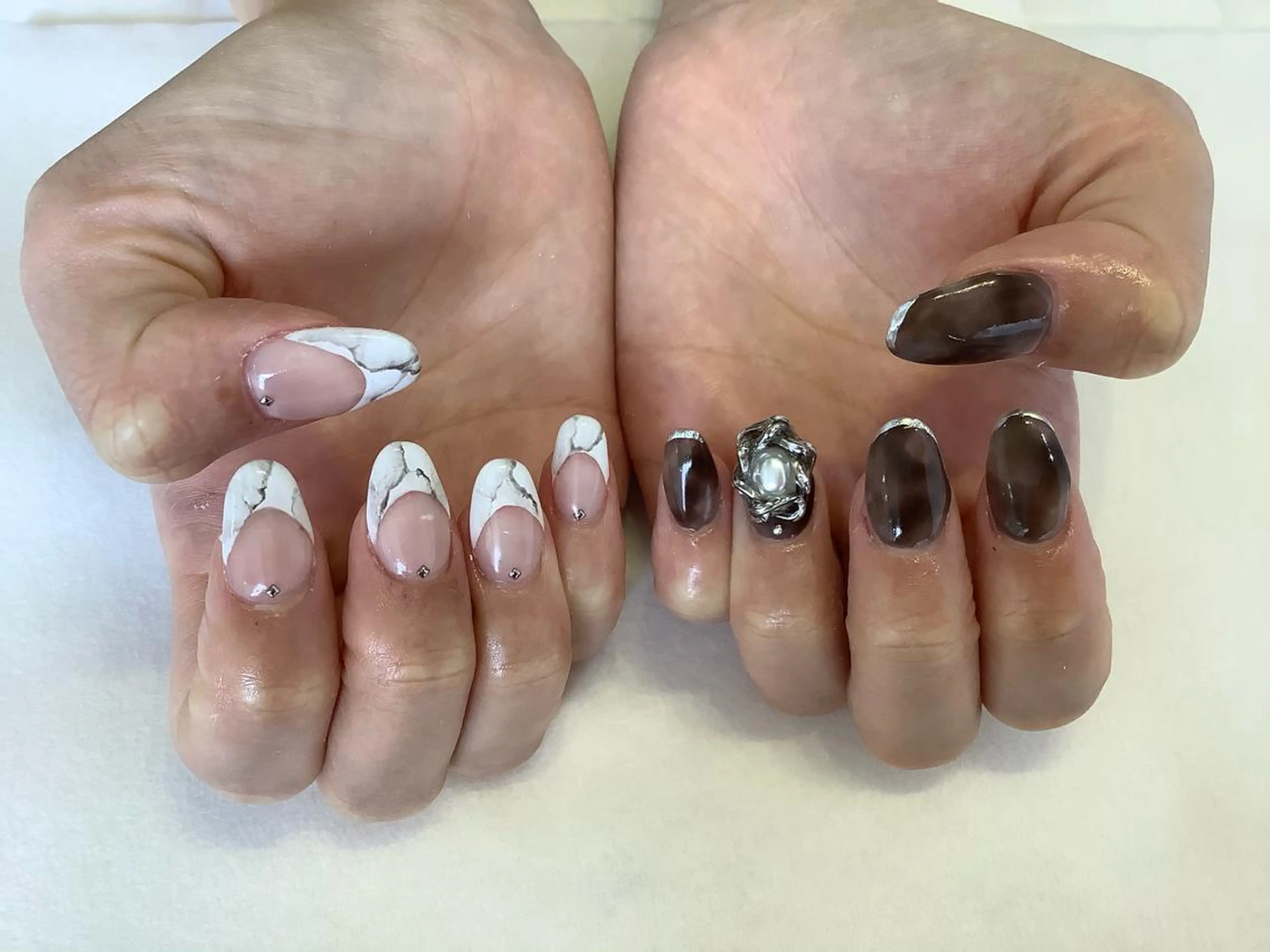 ネイル ハンドネイル 💎🐰 saki. m 🐰💎のネイルデザイン