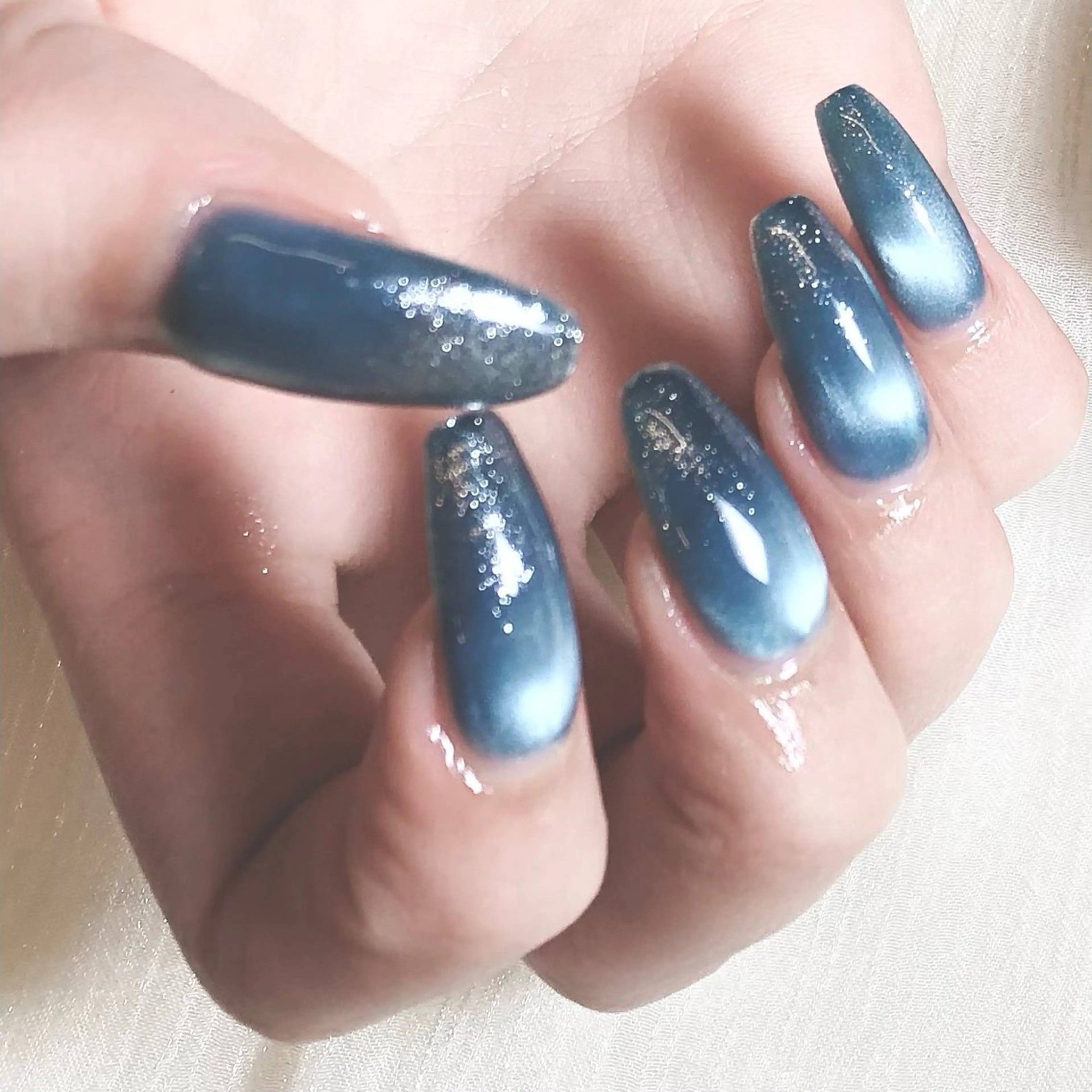 マグネットワンカラー+先端ラメグラデーション10本【オフ別途500円】フィルイン＊フォルム形成の写真