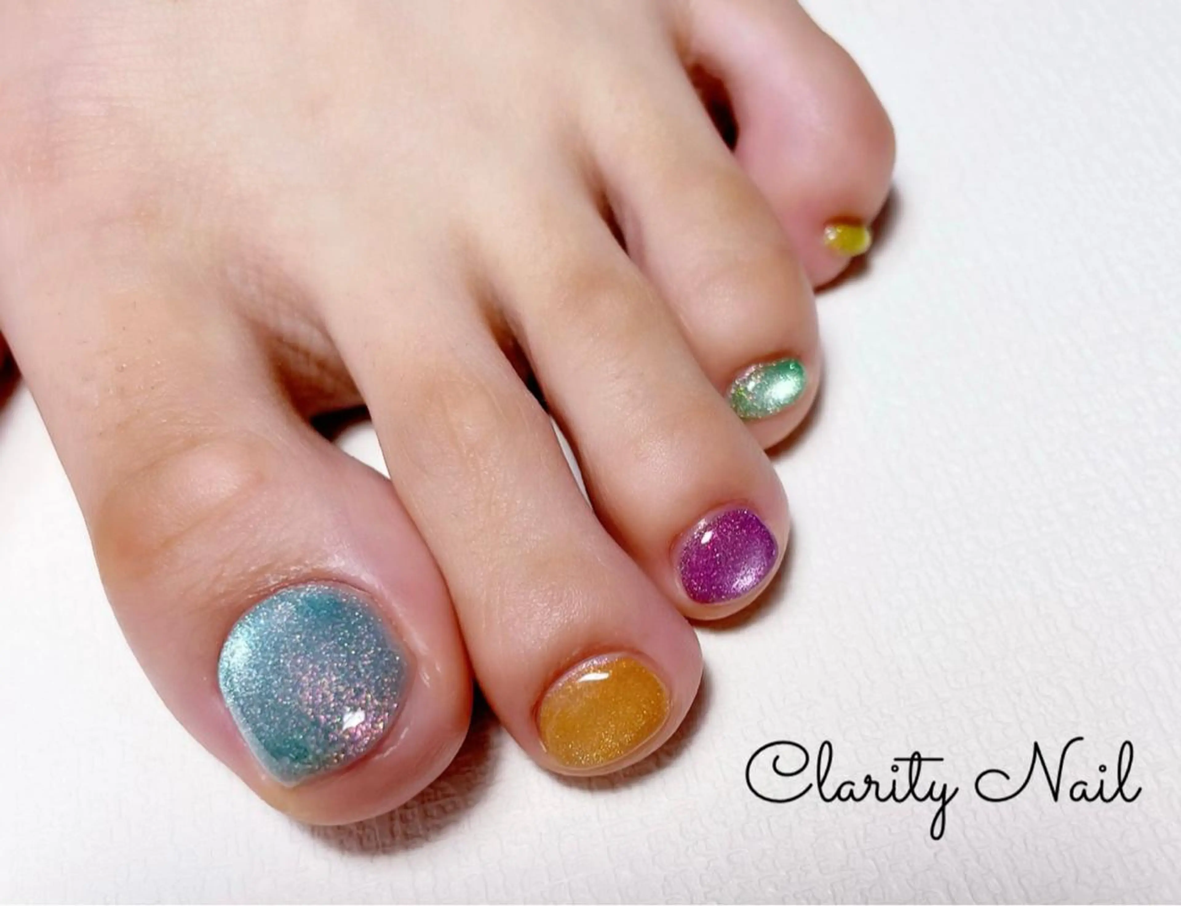 ネイル アートネイル フットネイル フットネイル Clarity Nailのネイルデザイン