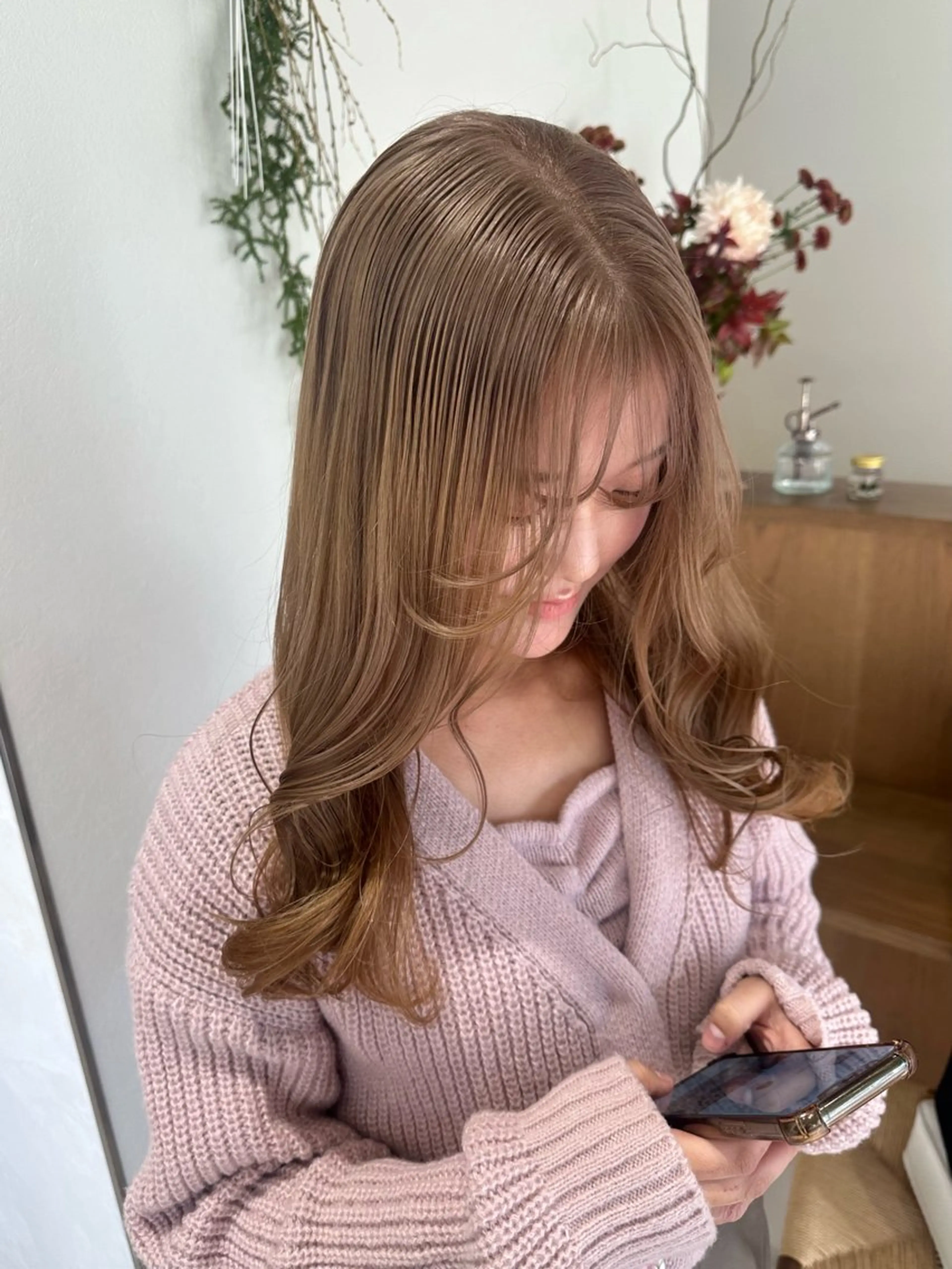 セミロング カラー ヘアカラー トリートメント Liru:smart salon/茅ヶ崎のヘアスタイル