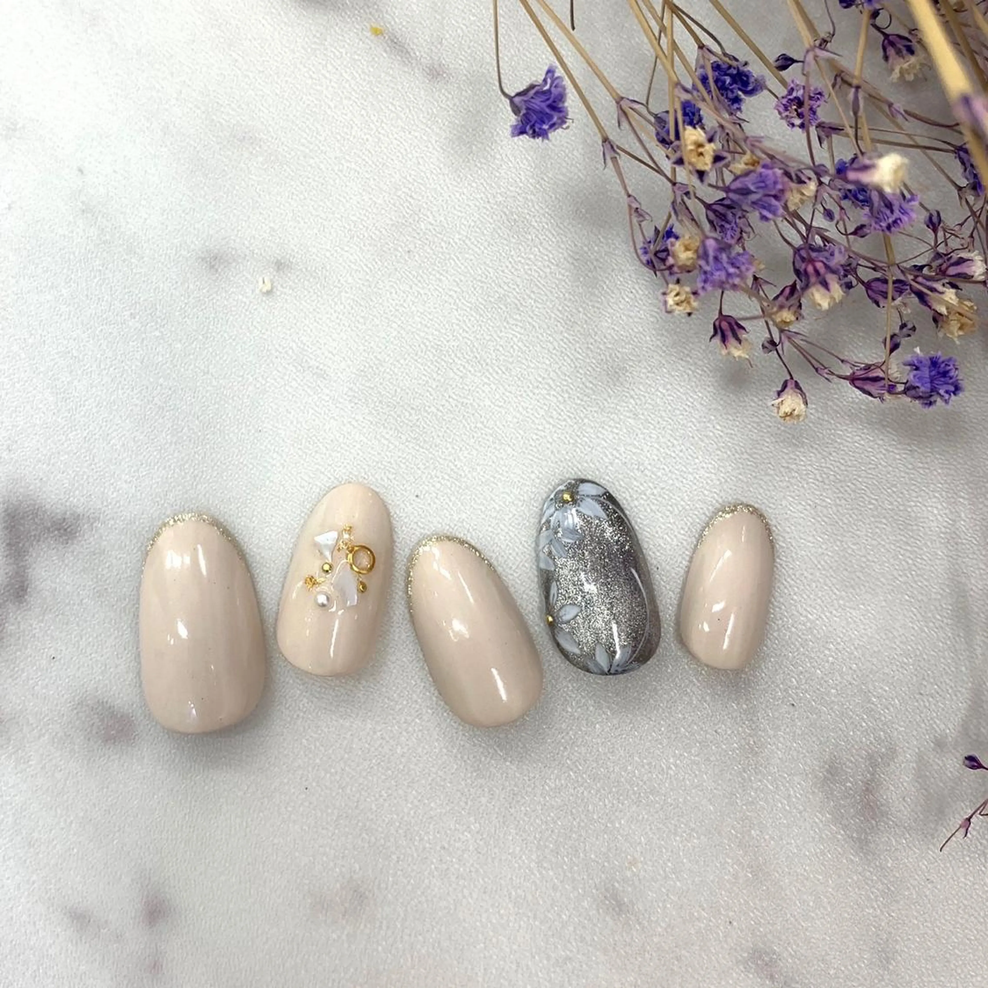 カラー ネイル フラワーネイル yuri kaのネイルデザイン