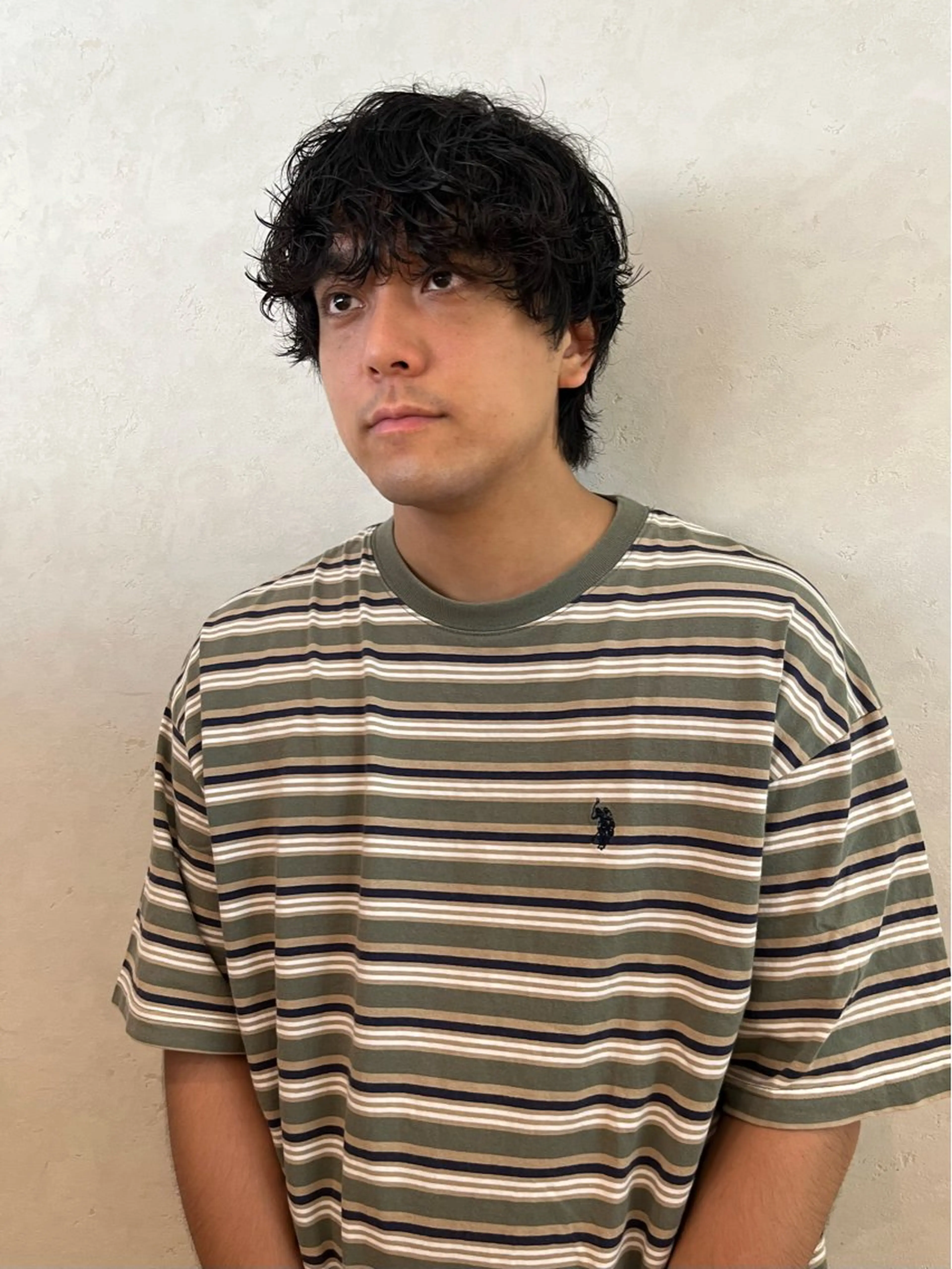 メンズ カット パーマ ☀️コミヤマミユ☀️ /パーマ/ハイトーンのヘアスタイル