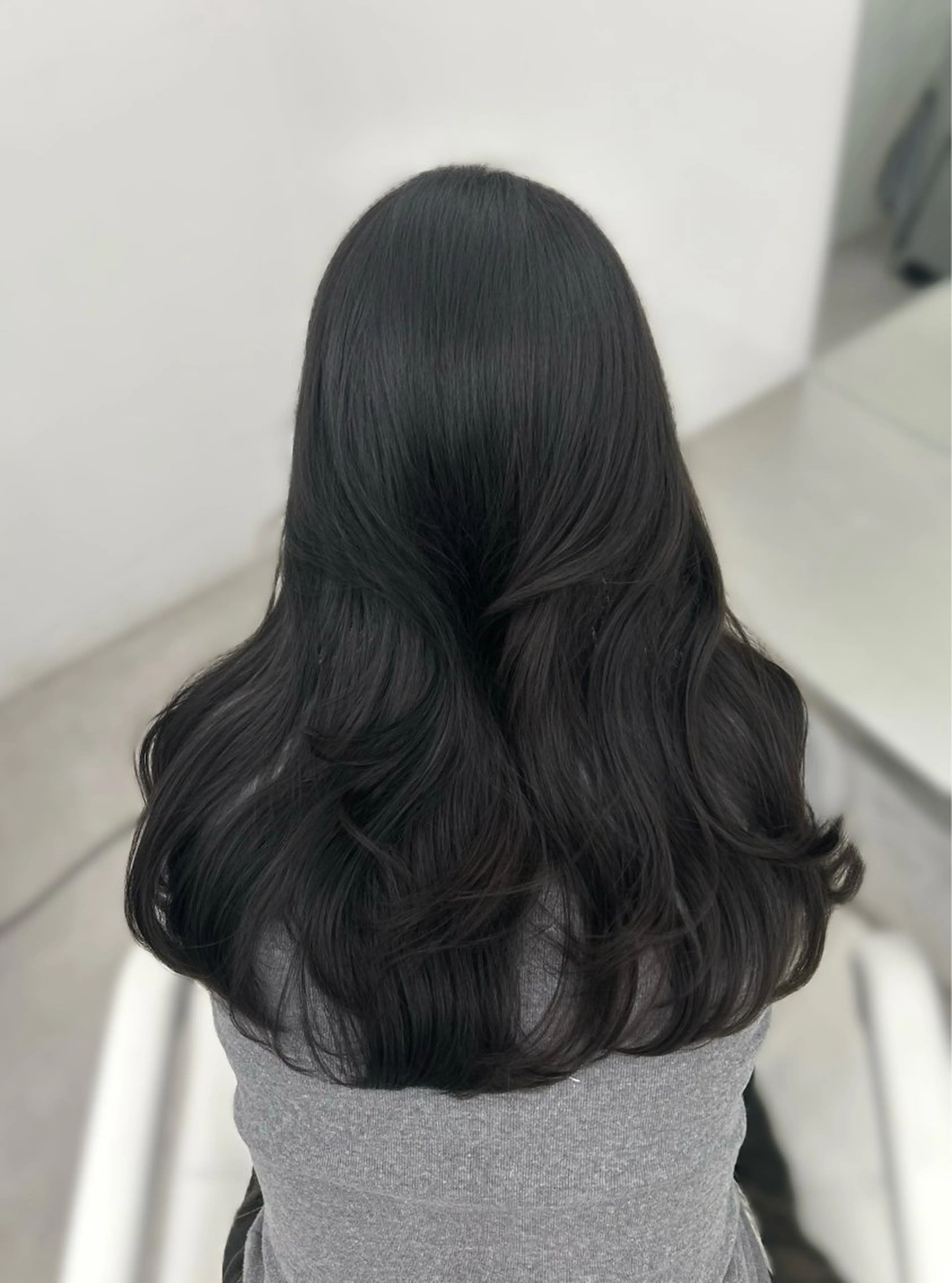 ロング カラー 透明感カラー 韓国風ヘア レイヤーカット カット ヘアカラー トリートメント 韓国ヘア/顔周り ヘアセット/加藤優里のヘアスタイル