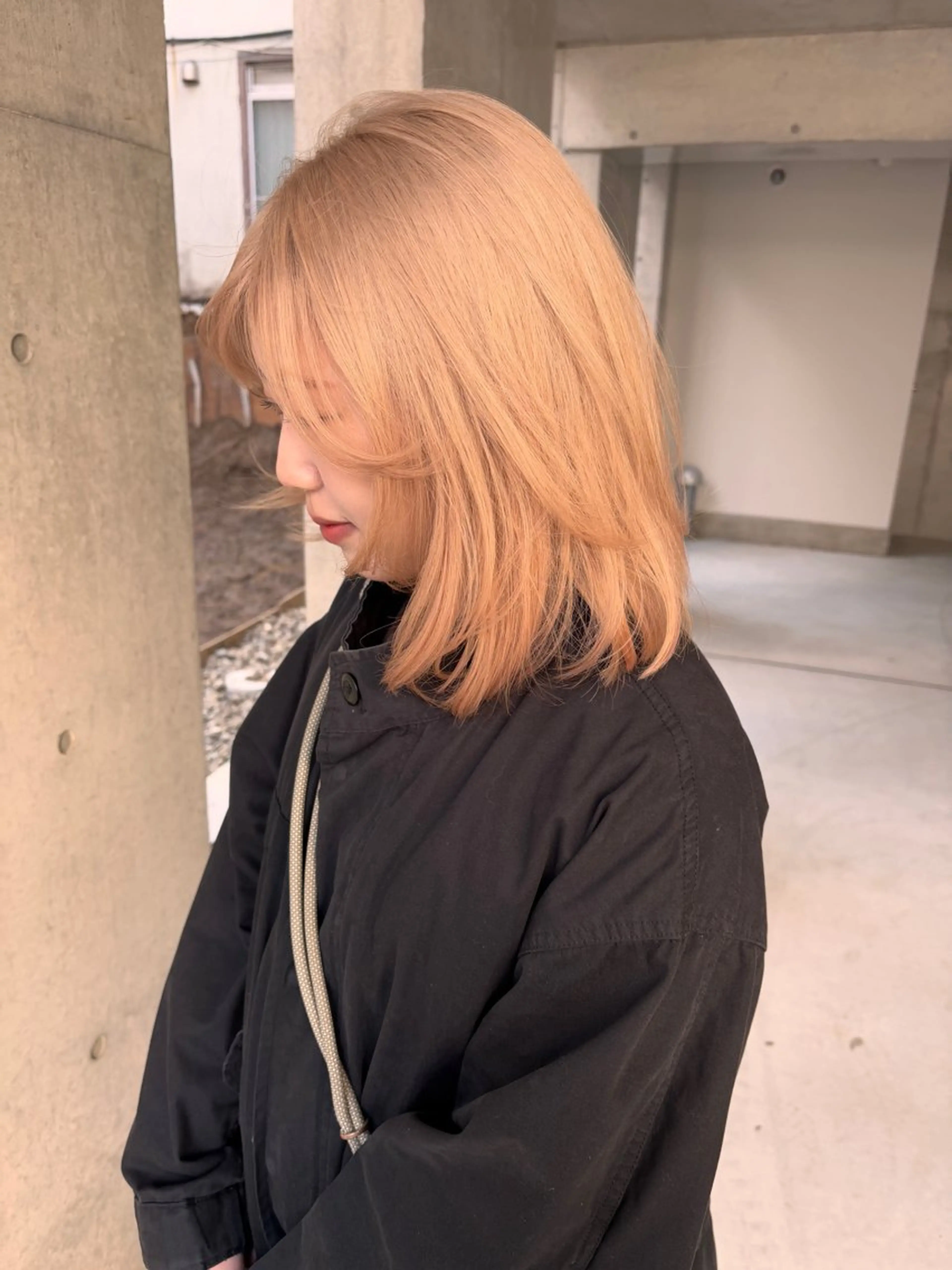 ミディアム カラー ブロンド カット ヘアカラー トリートメント yuuna/ ハッシュカット🎀のヘアスタイル