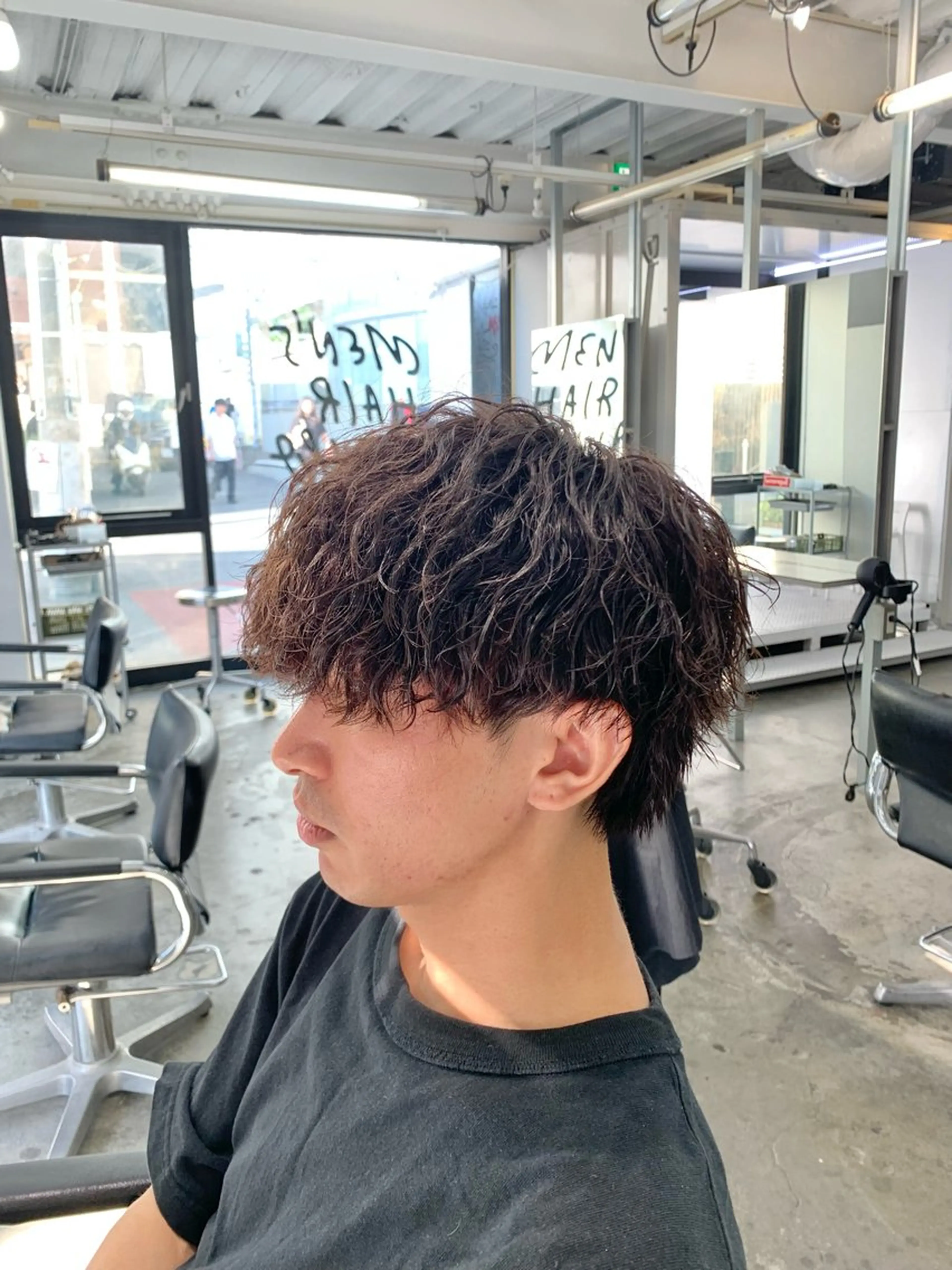 ショート パーマ メンズ ショートヘア カット パーマ メンズ特化美容師/ 藤戸 椋のヘアスタイル