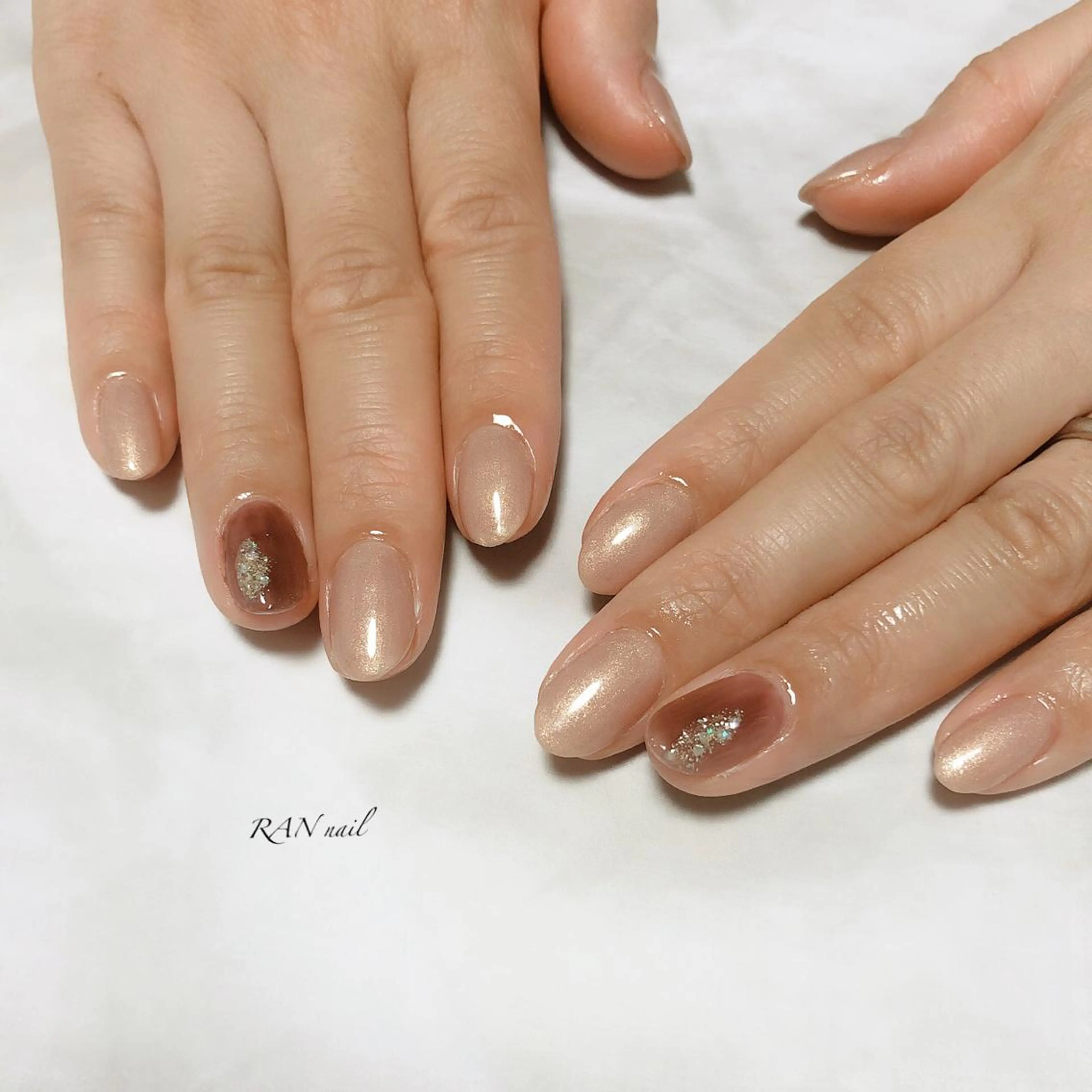 ネイル フットネイル キラキラネイル ラメ(グリッター) ニュアンスネイル オフィスネイル RAN nail 〜ランネイル〜所属・RAN nailのネイルデザイン
