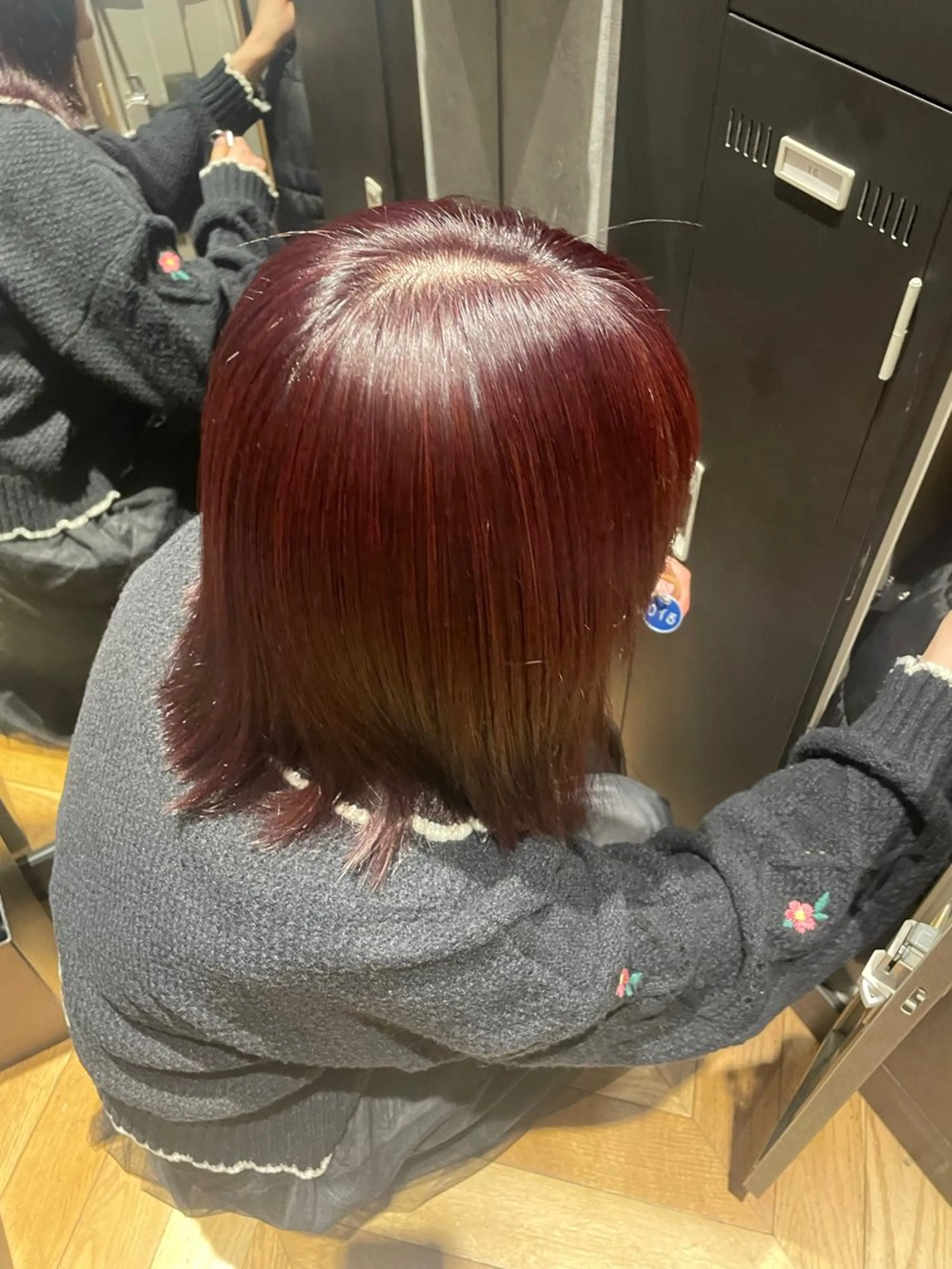 ミディアム カラー レッドカラー MINX 野村実莉 カット/パーマのヘアスタイル