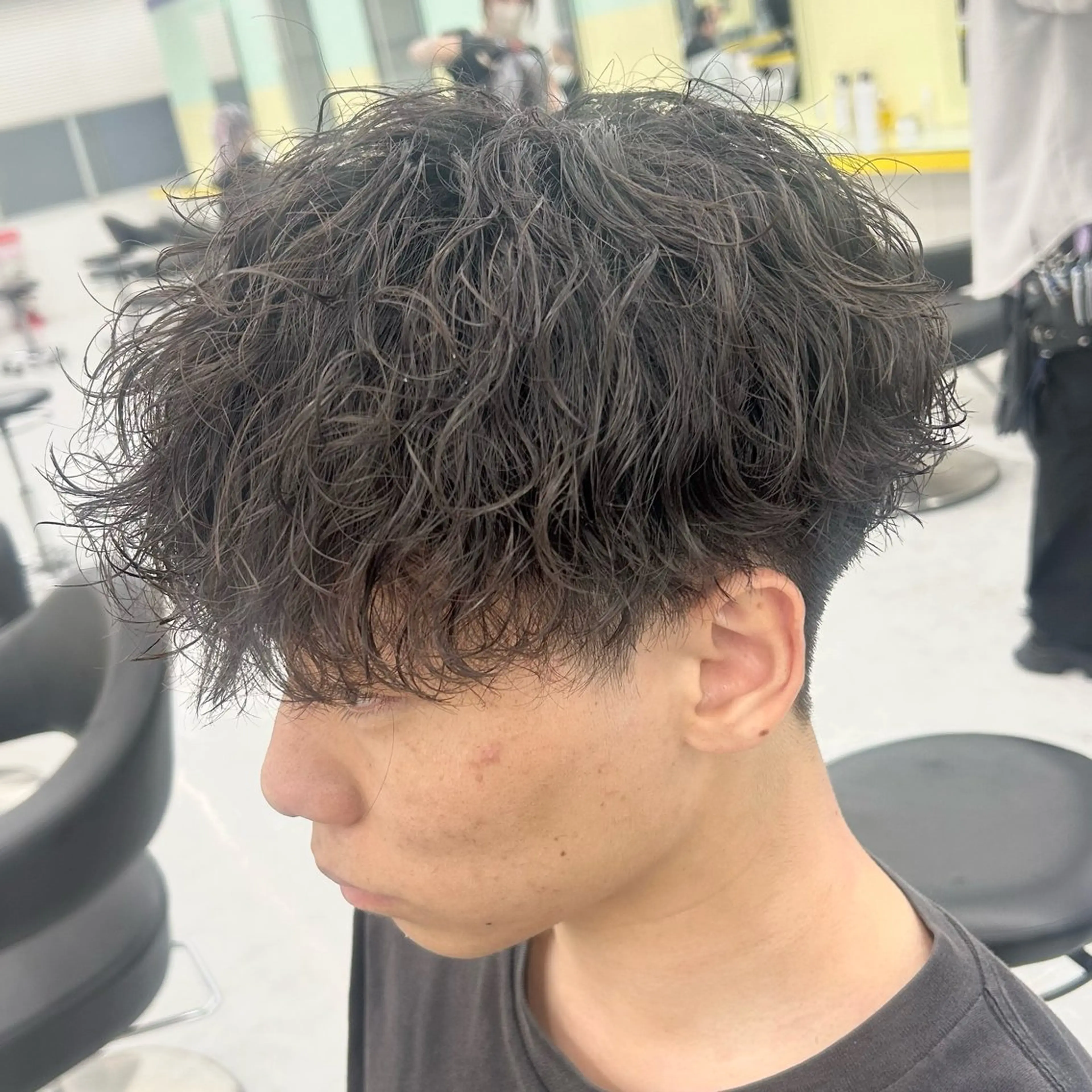 ショート カラー パーマ メンズ カット パーマ 韓国レイヤーカット /REIのヘアスタイル