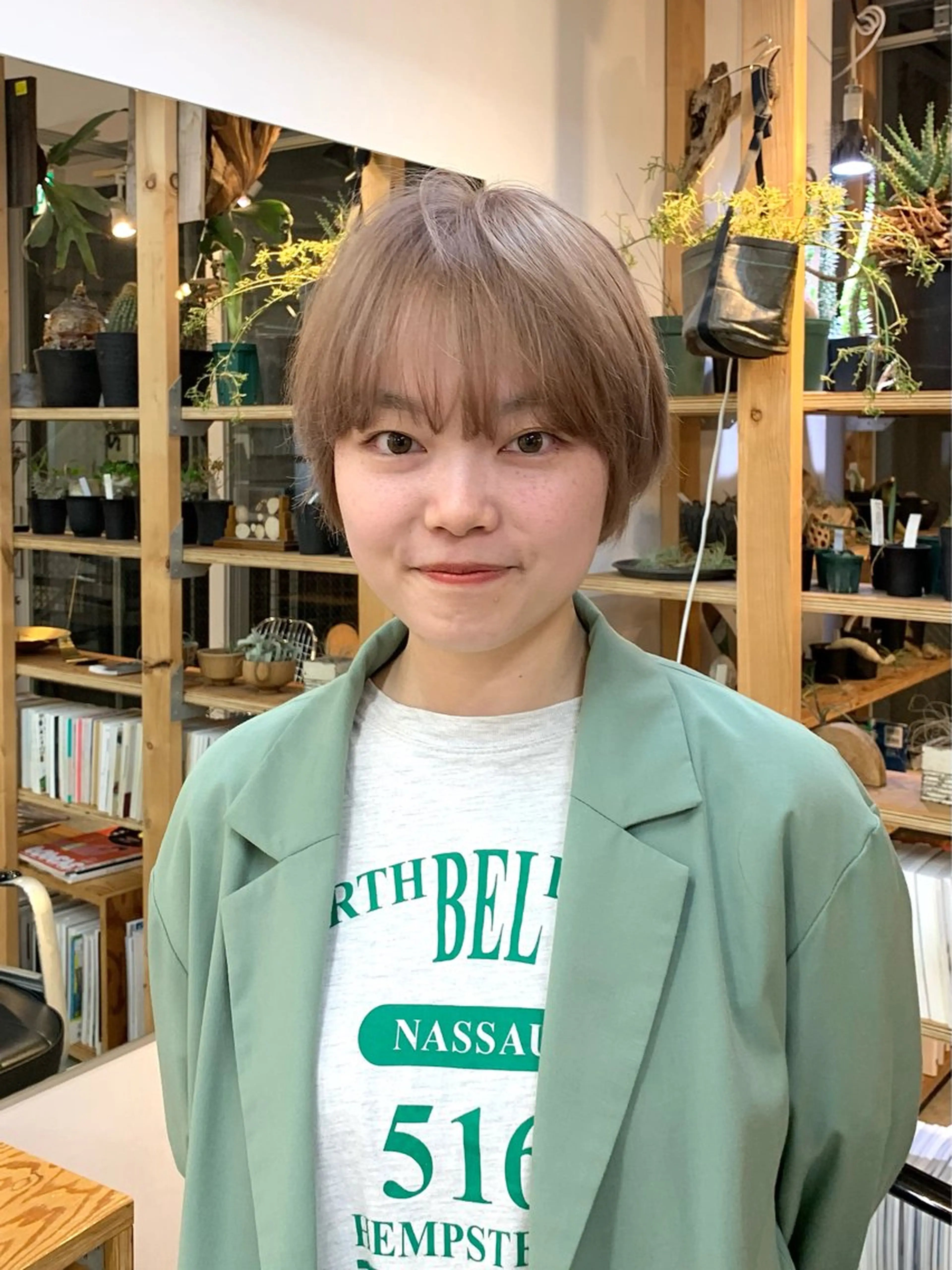 カラー ベージュカラー ブリーチ ピンクカラー ピンクベージュ cyez所属・サカイ ユウのヘアスタイル