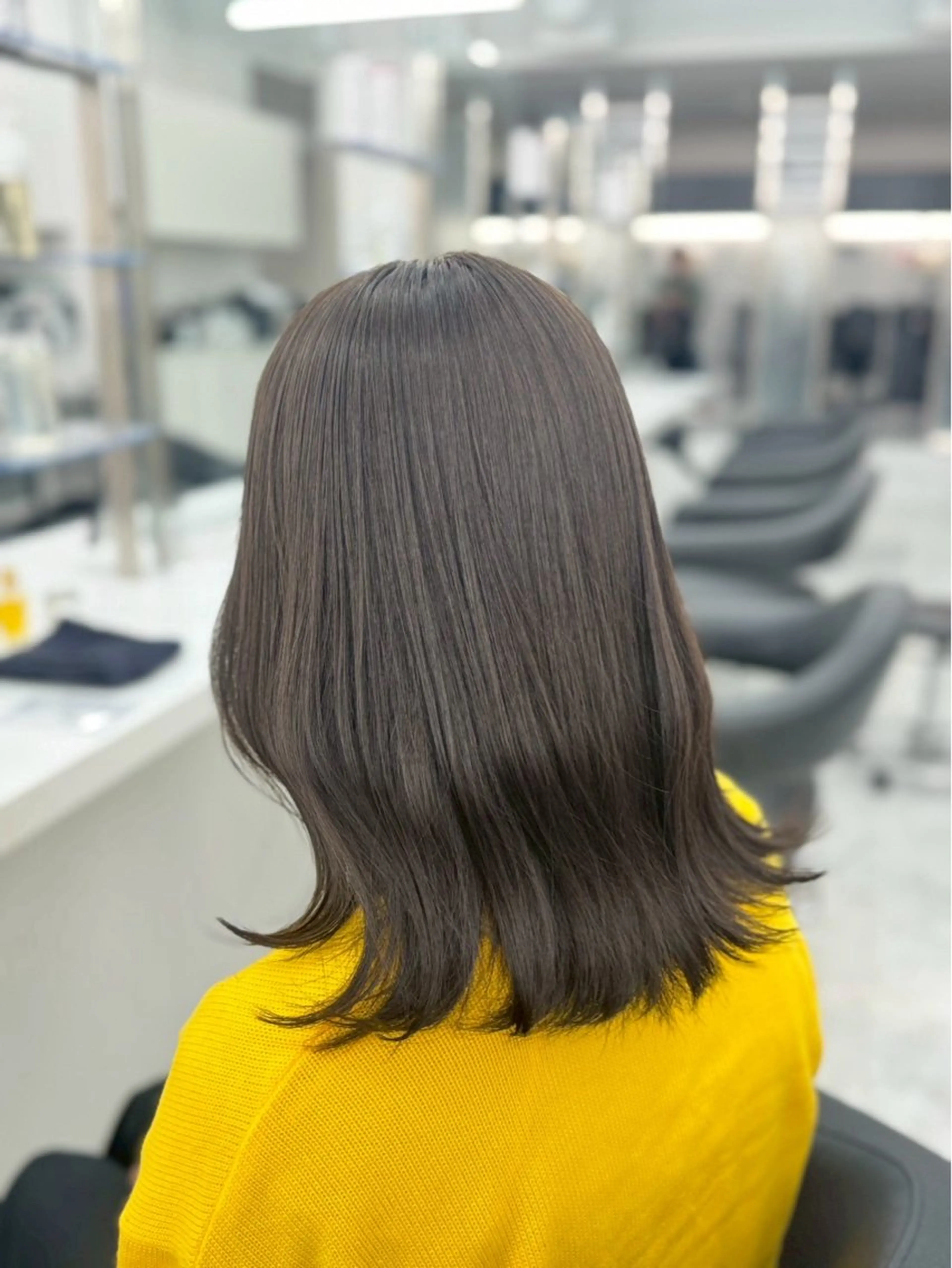 セミロング カラー 海外girl/ハイト ーン/riko🫧のヘアスタイル