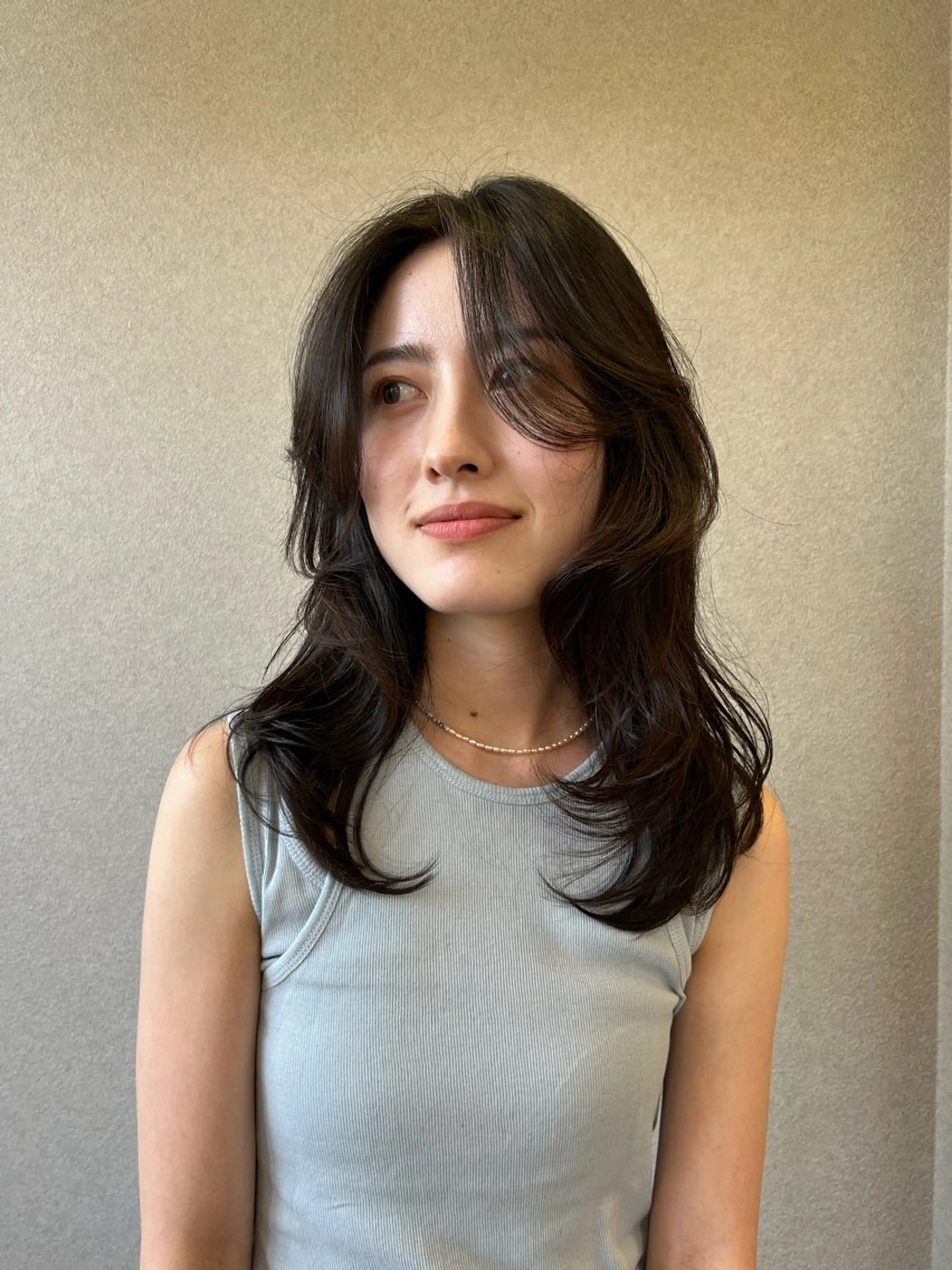 セミロング call所属・Fujii Naoのヘアスタイル