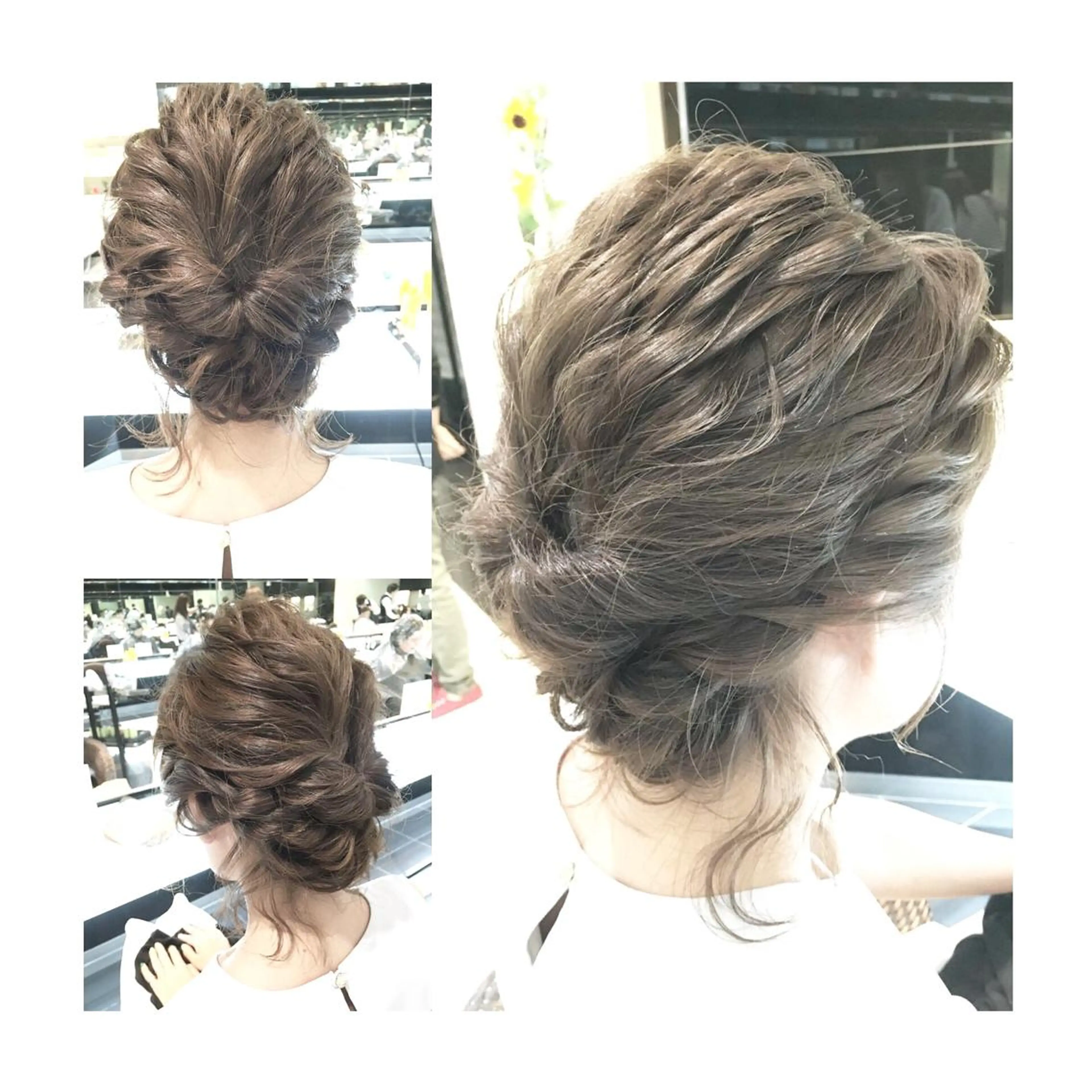 ミディアム ヘアアレンジ ヘアセット ✂️小顔カット✂️ 山本有紀のヘアスタイル