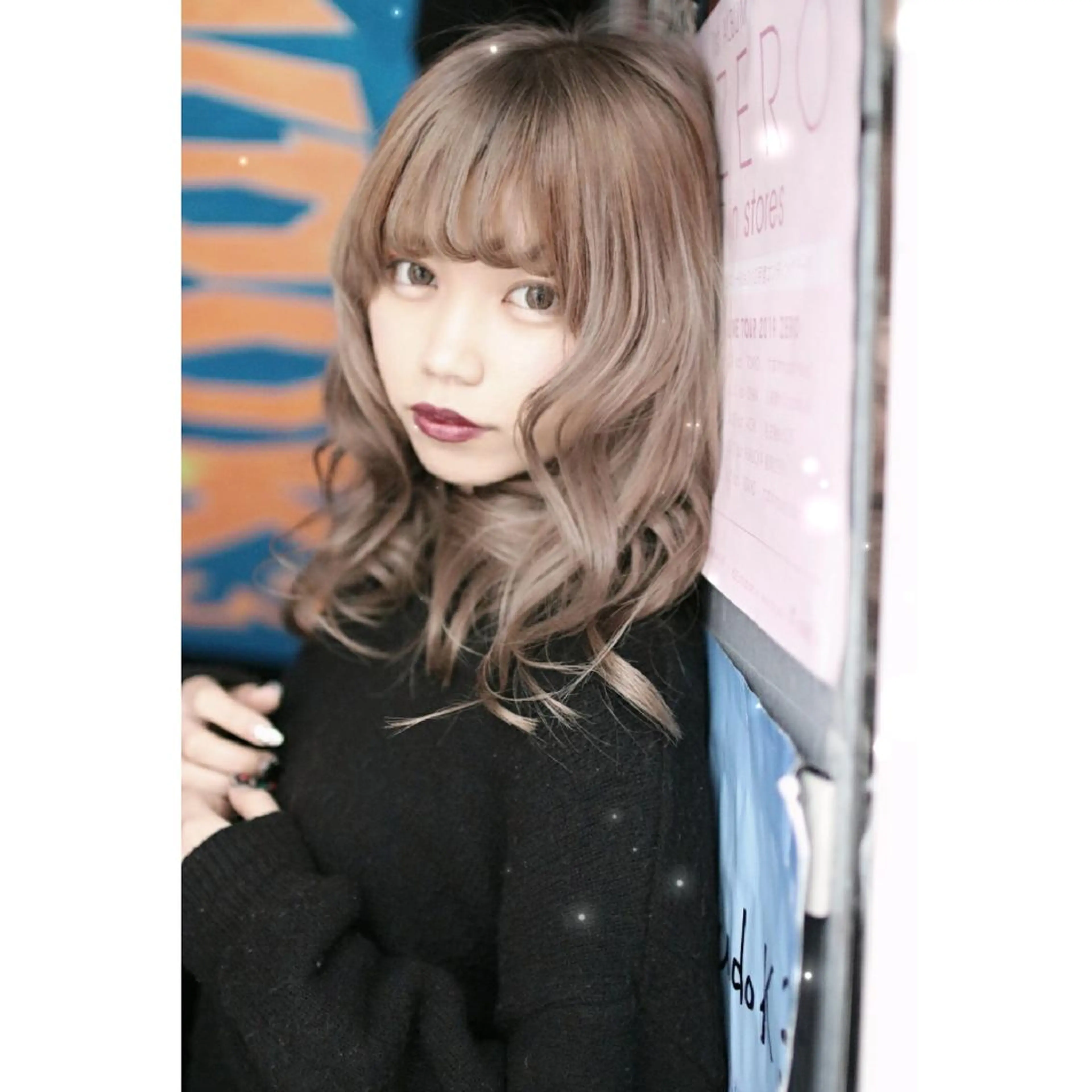 セミロング カラー パーマ Roji 米田 真一のヘアスタイル