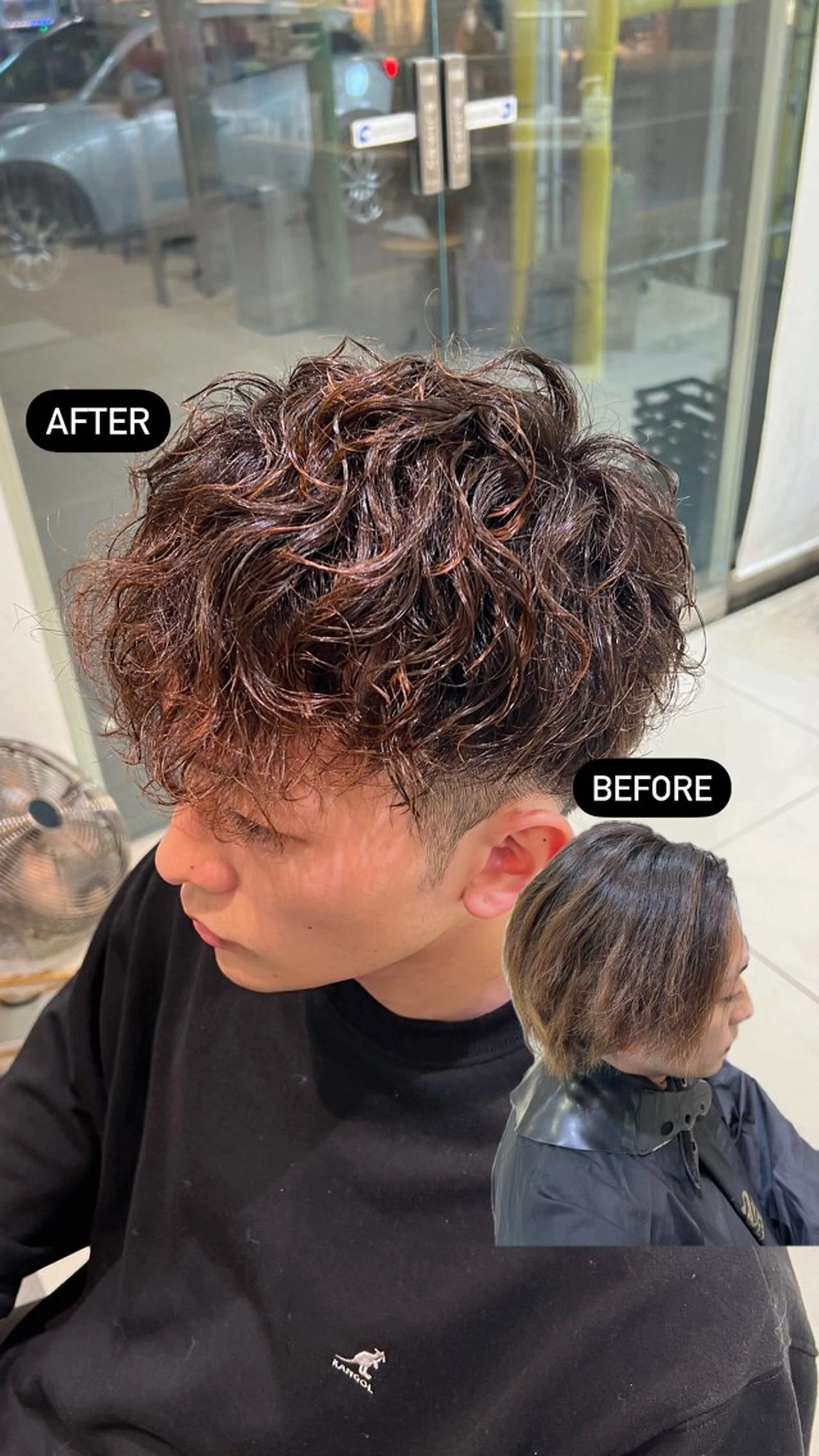 パーマ メンズ メンズブリーチ メンズパーマ スペインカール カット パーマ SENA 再現性 パーマと縮毛矯正のヘアスタイル