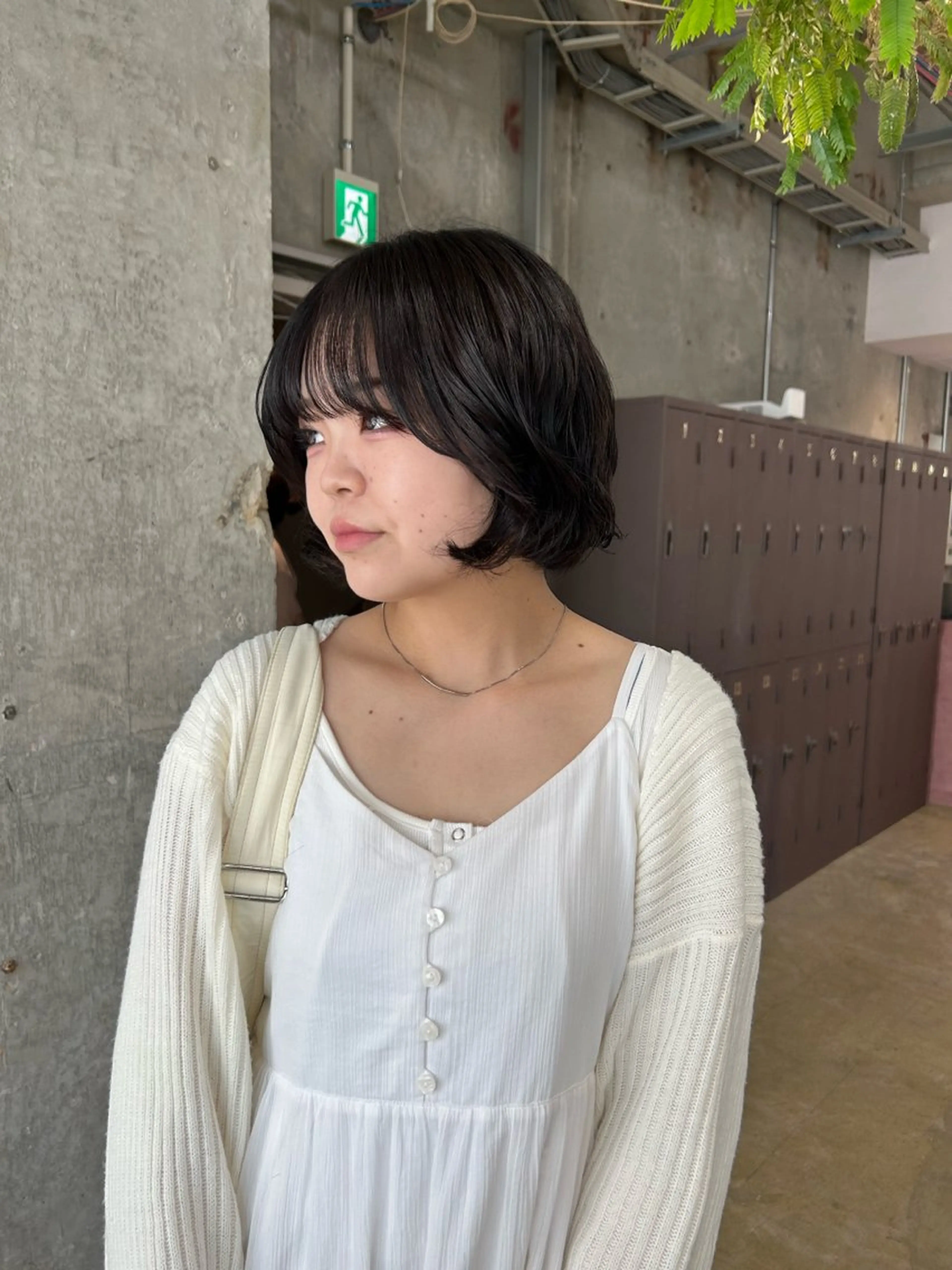 ミディアム カラー パーマ ミディアムパーマ ボブ オルチャンヘア 小川真歩/パーマ /暖色オリーブのヘアスタイル