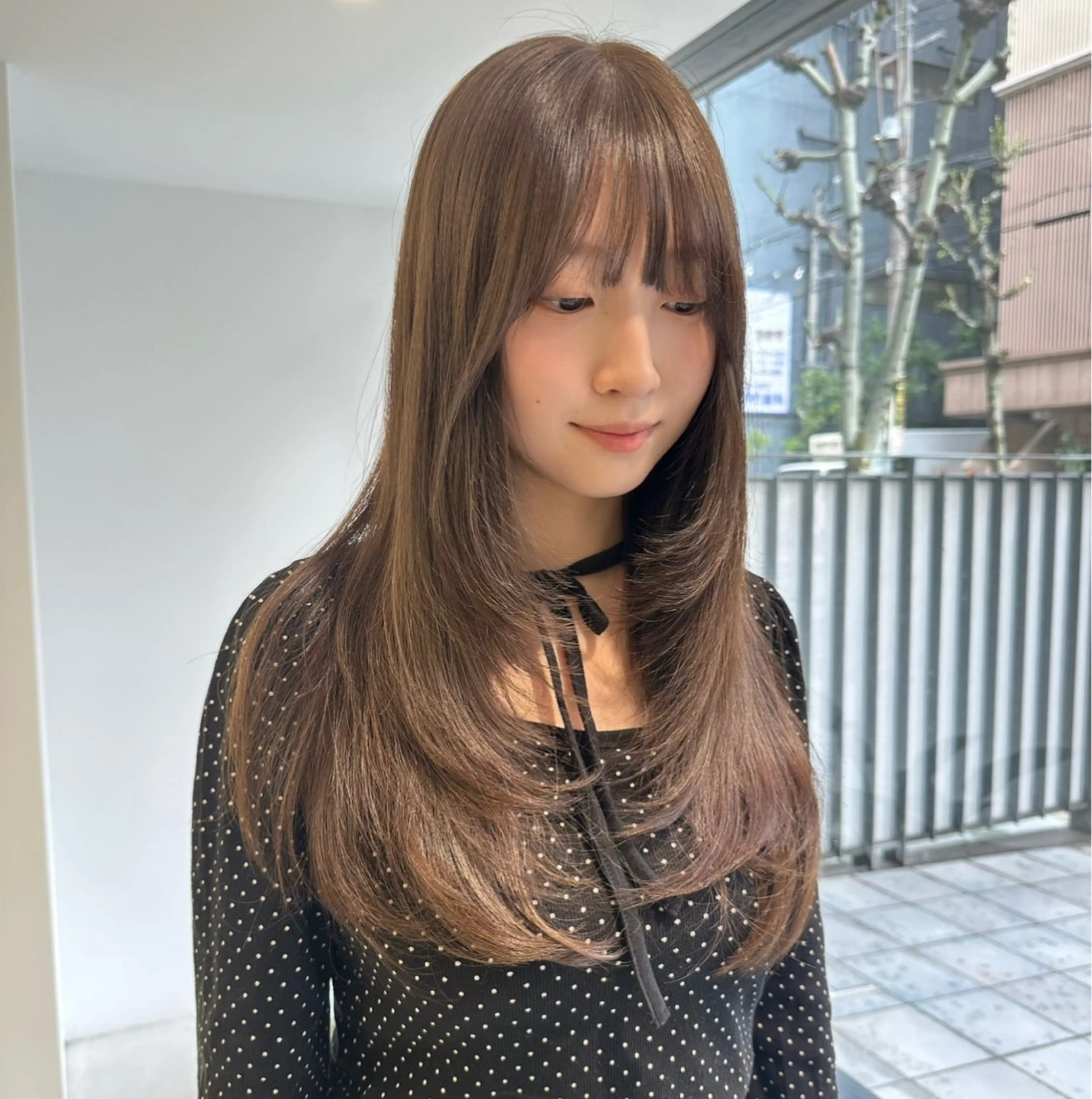 ロング カラー カット ヘアカラー トリートメント M所属・ハイトーン/透け感 カラー🎀真香のヘアスタイル