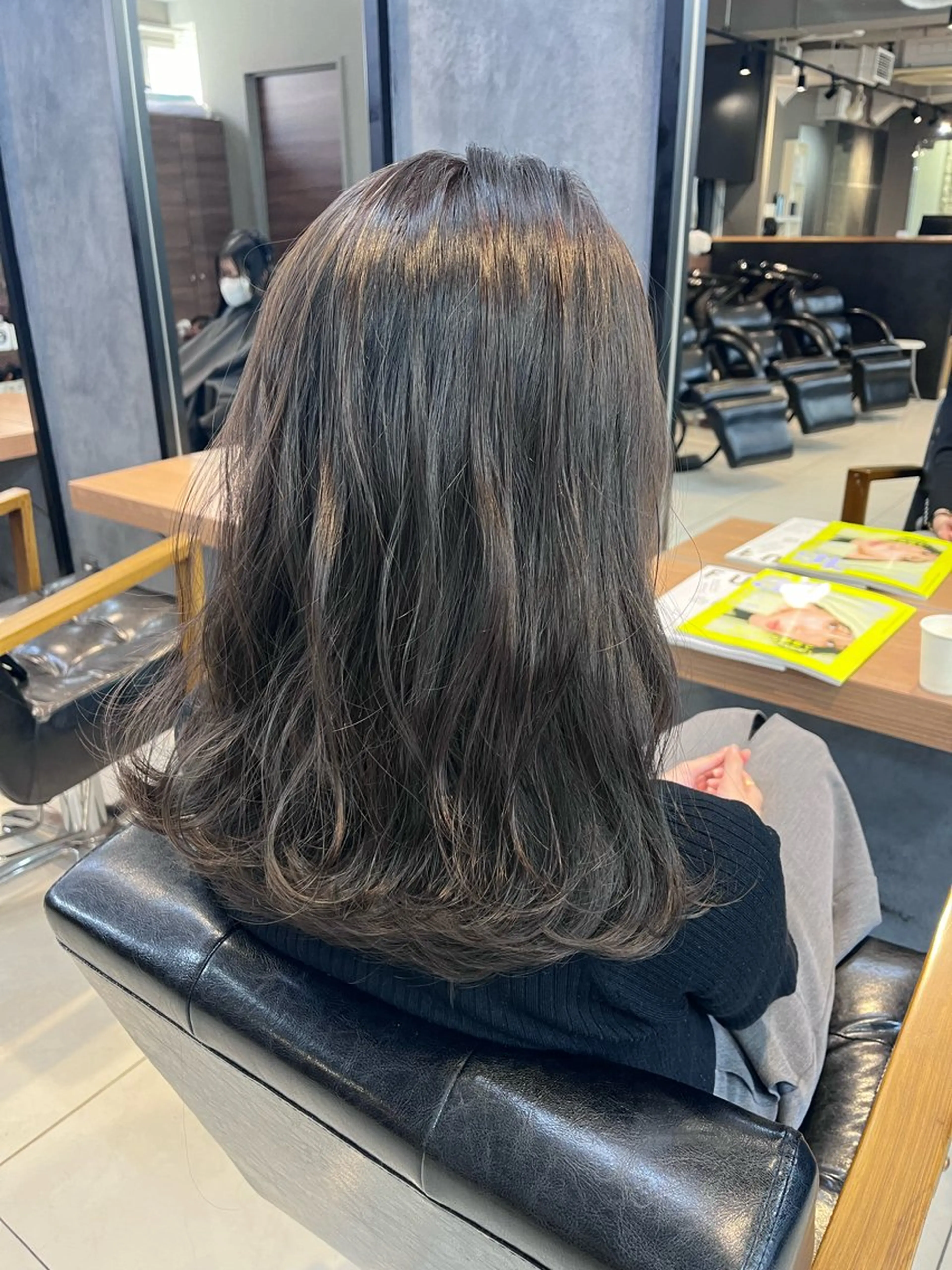 ミディアム カラー ヘアアレンジ メンズ キッズ GO TODAY SHAiRE SALON所属・透明感カラー🤎 ゆりのヘアスタイル