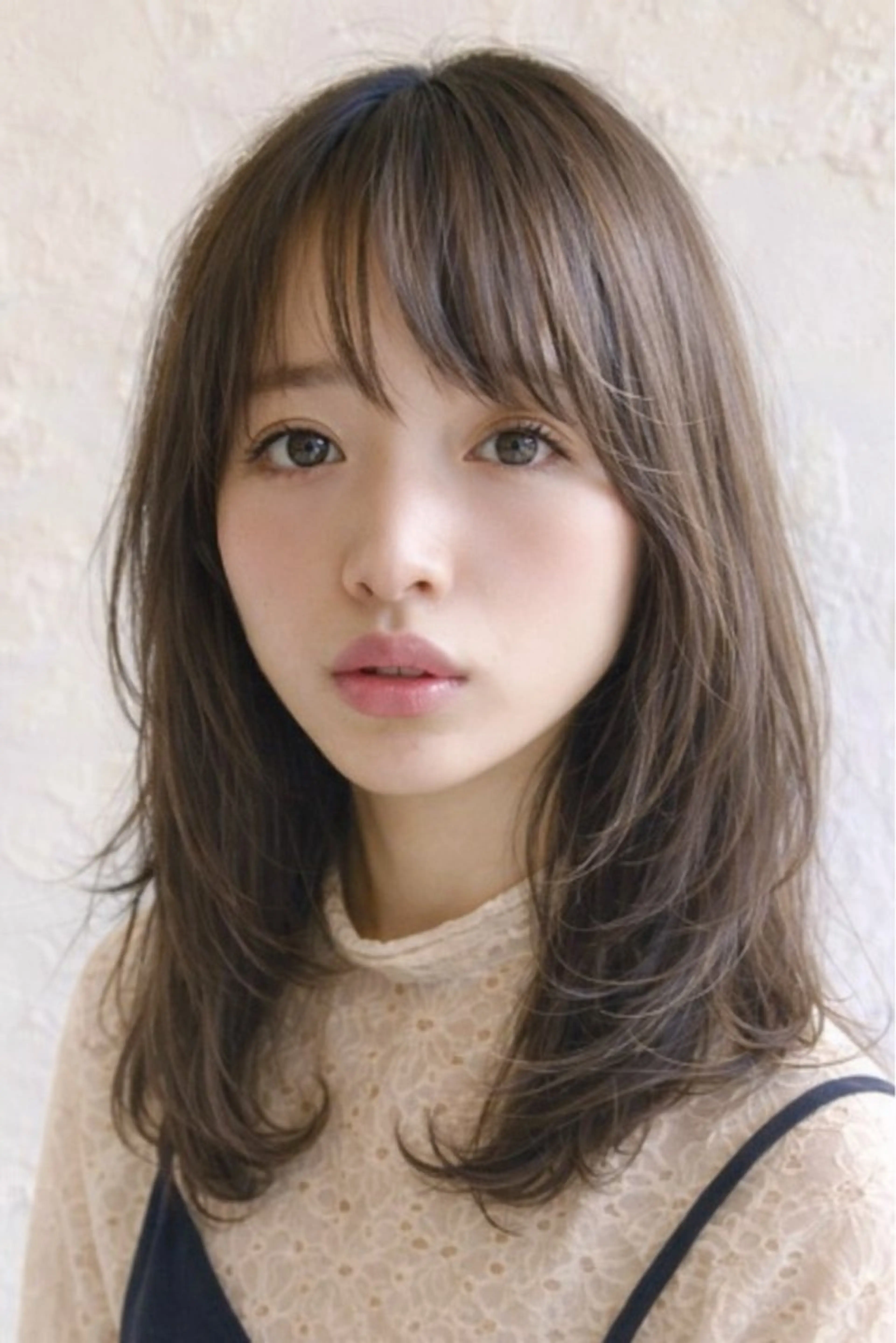 ミディアム カット ヘアカラー トリートメント 1%【横浜】 髪質改善&ケアカラーのヘアスタイル