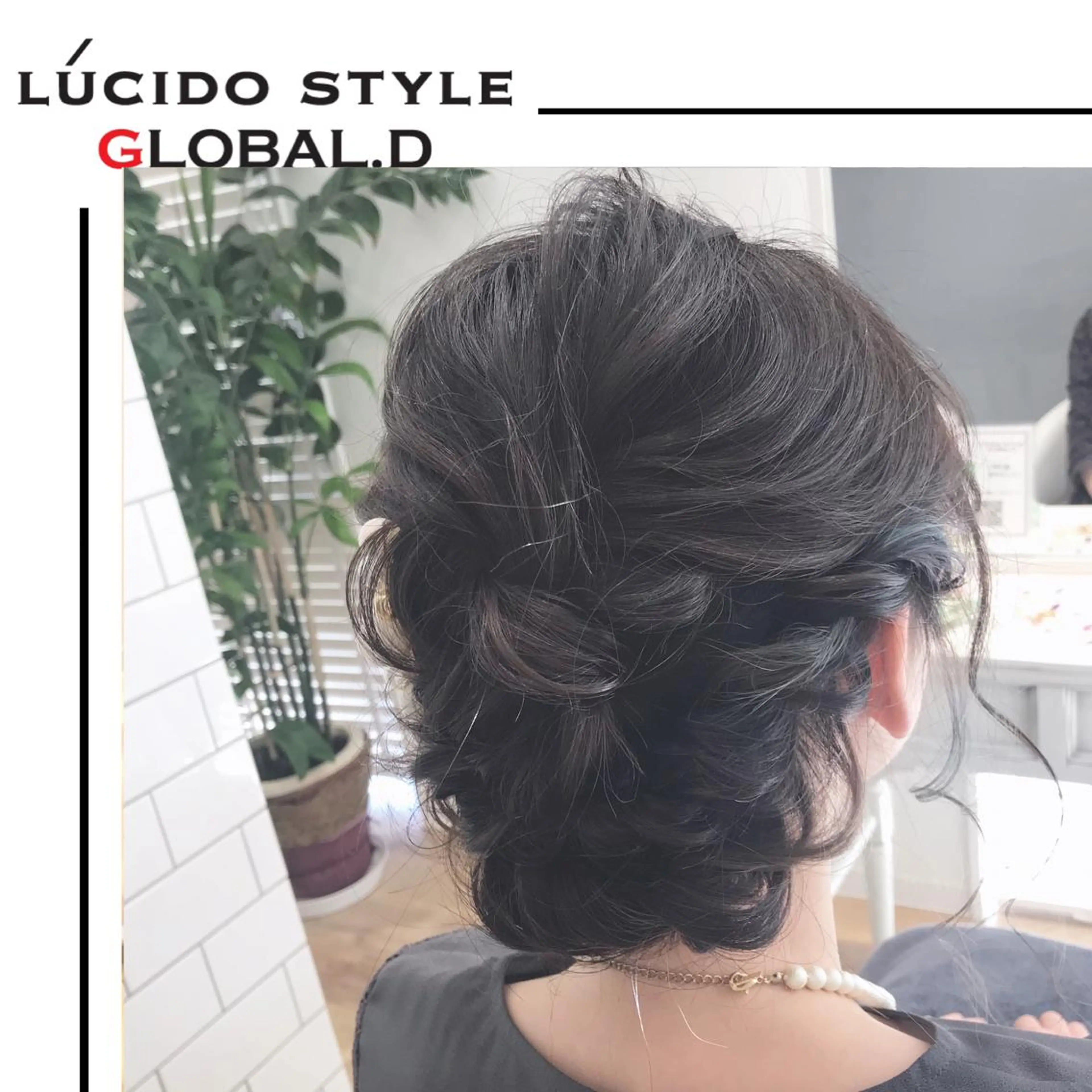 ミディアム ヘアアレンジ 🥛洒落髪小顔cut なら龍崎🥛のヘアスタイル