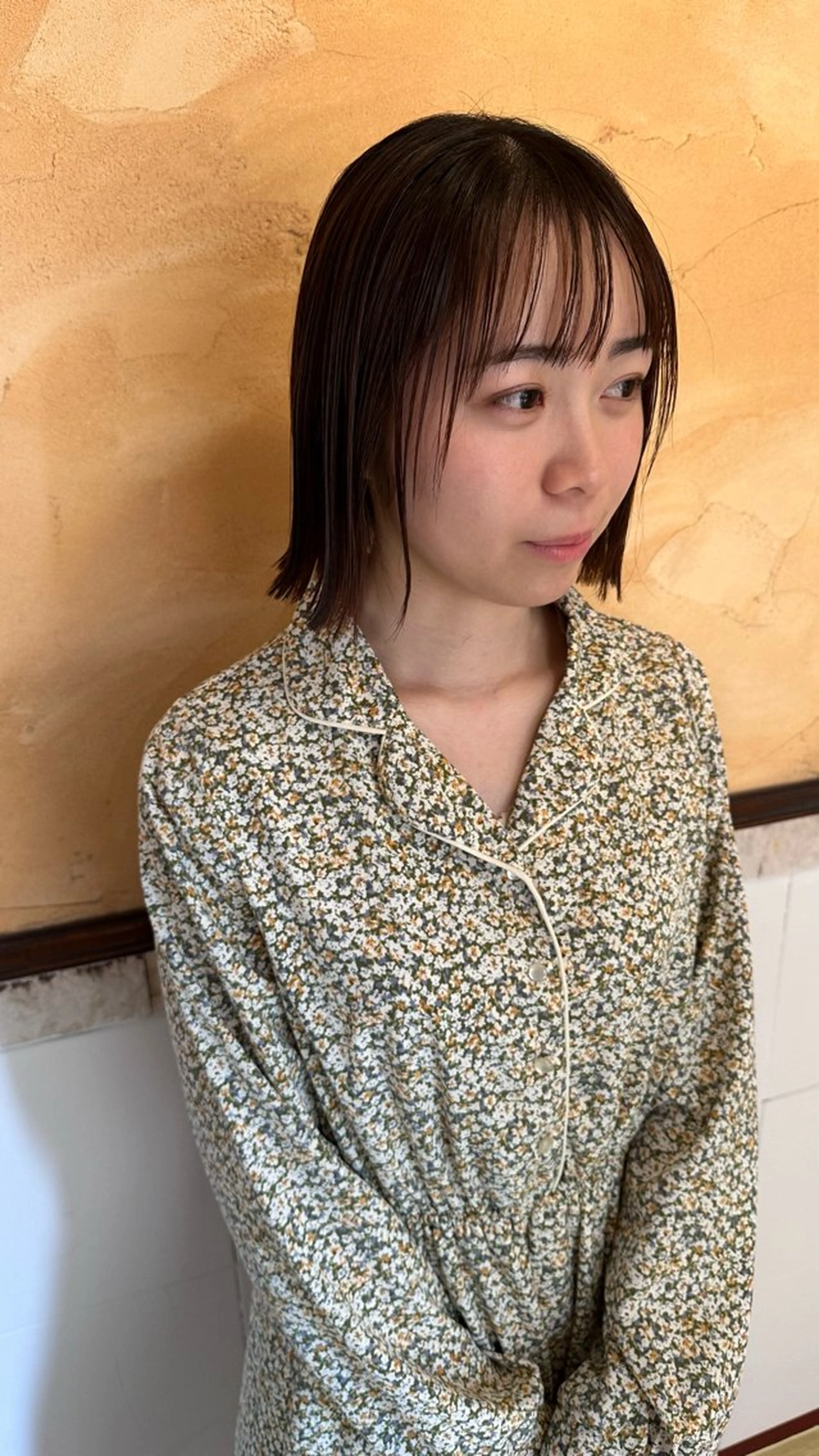 ミディアム ショートボブ ボブ 縮毛矯正 トリートメント カット トリートメント 竹内啓太 ボブのヘアスタイル