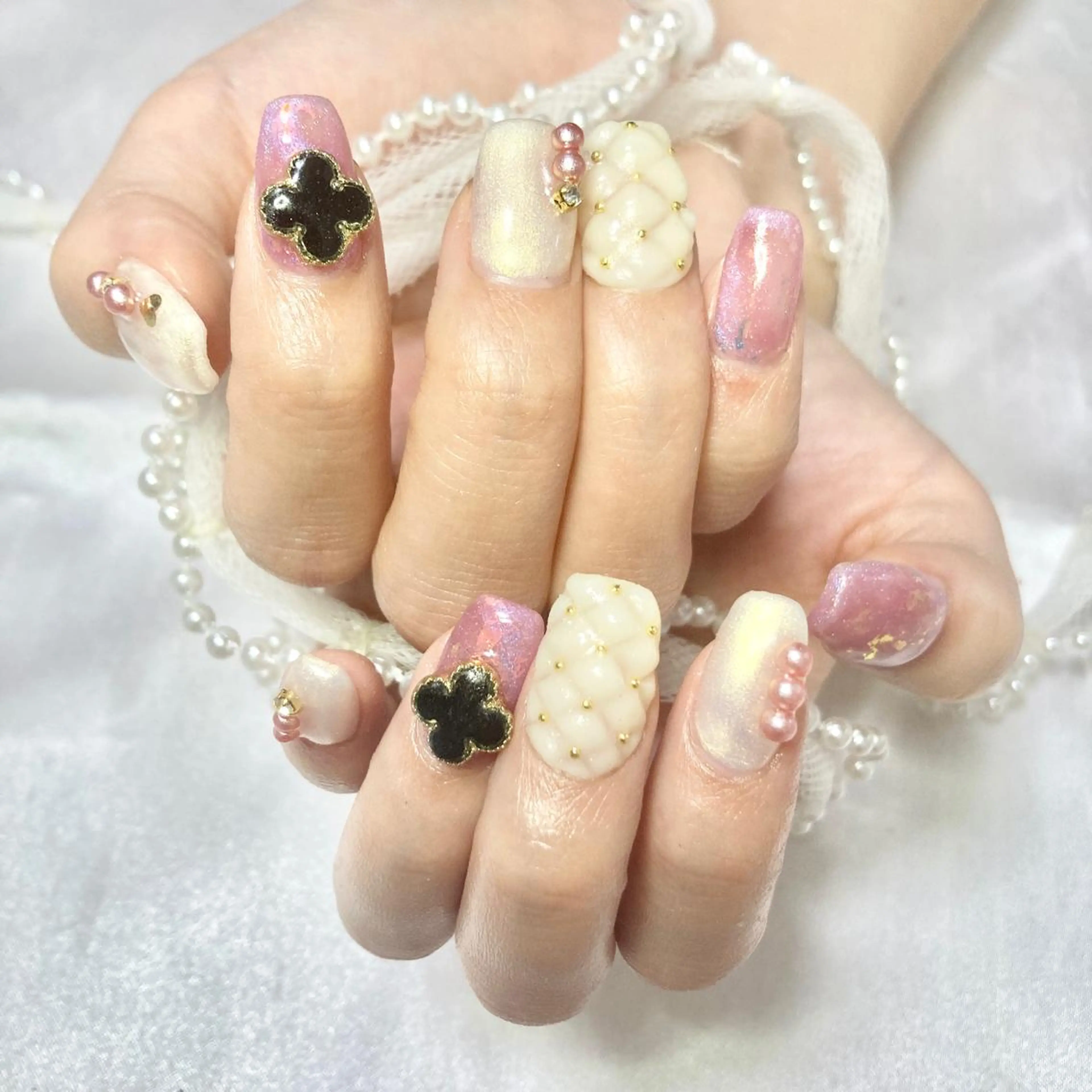 ネイル アートネイル オーロラネイル べっ甲ネイル ブラウン フットネイル ハンドネイル 韓国ネイル/新大久保 /駅近　【Toko】のネイルデザイン