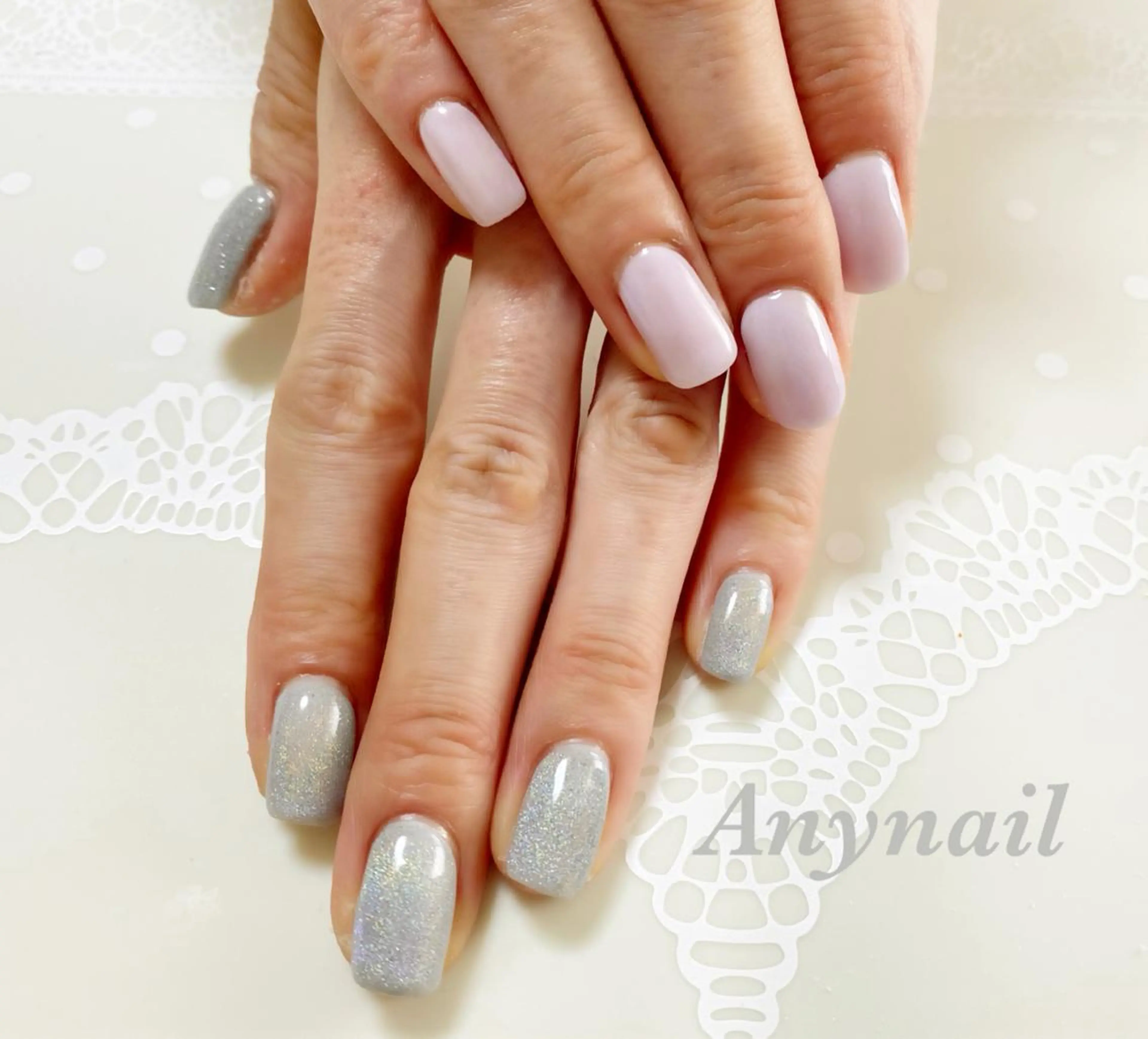 ネイル ブルー マグネットネイル ワンカラーネイル 岩澤 恵子のネイルデザイン