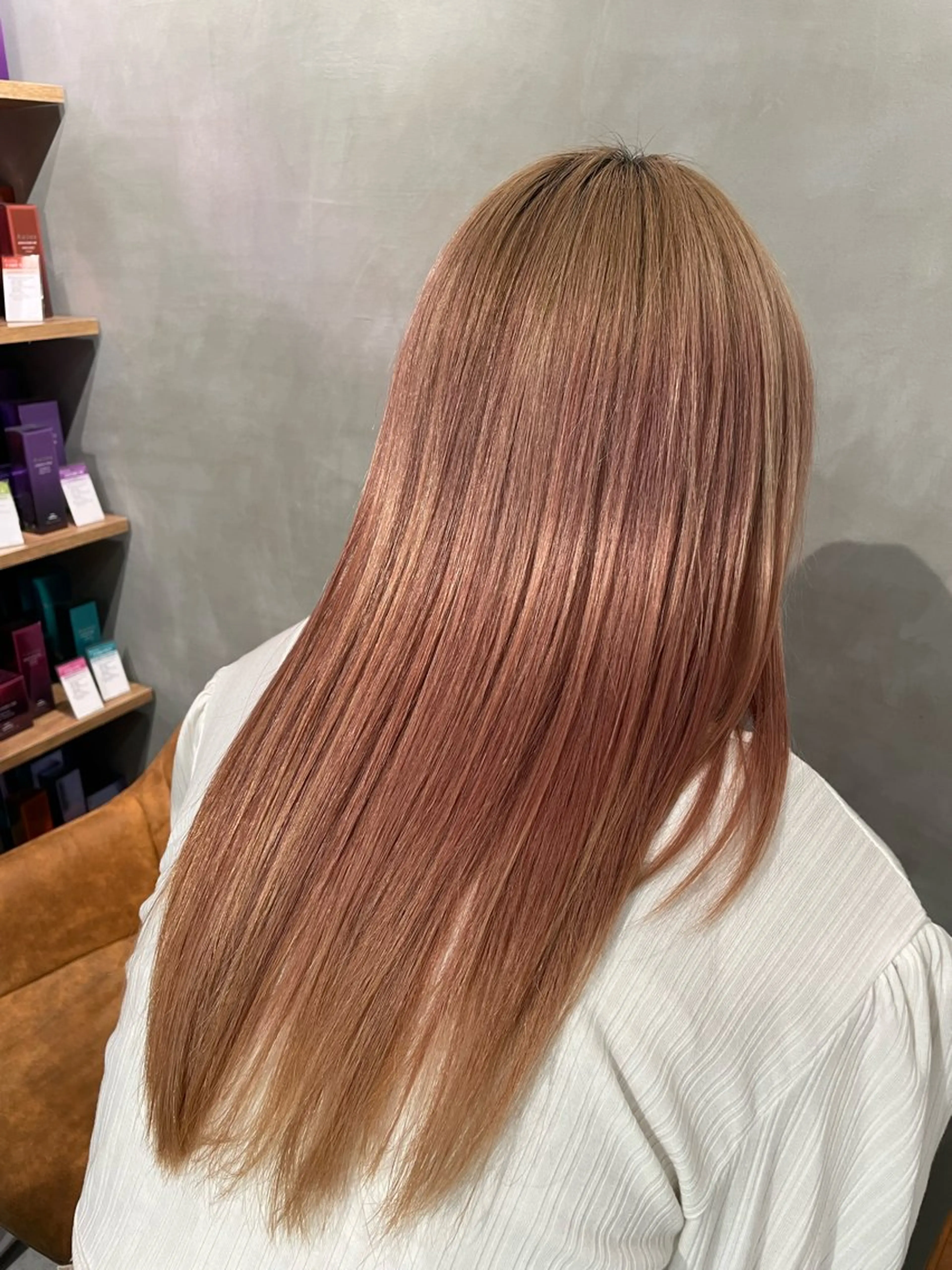 セミロング 酸性ストレート 髪質改善/縮毛矯正/ 酸性ストレート/まやのヘアスタイル