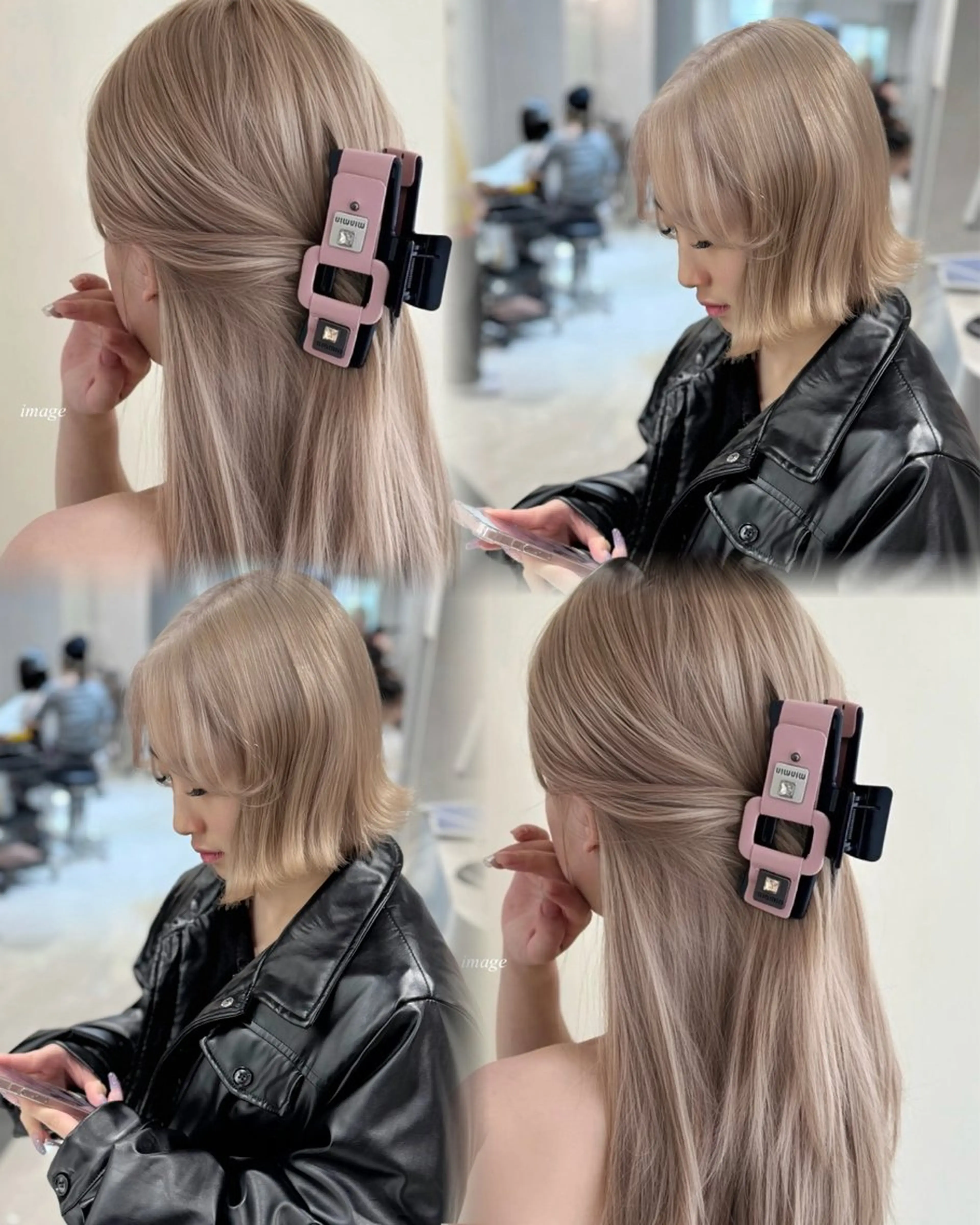 ミディアム カラー ヘアカラー ハッシュカット レイヤー池袋のヘアスタイル