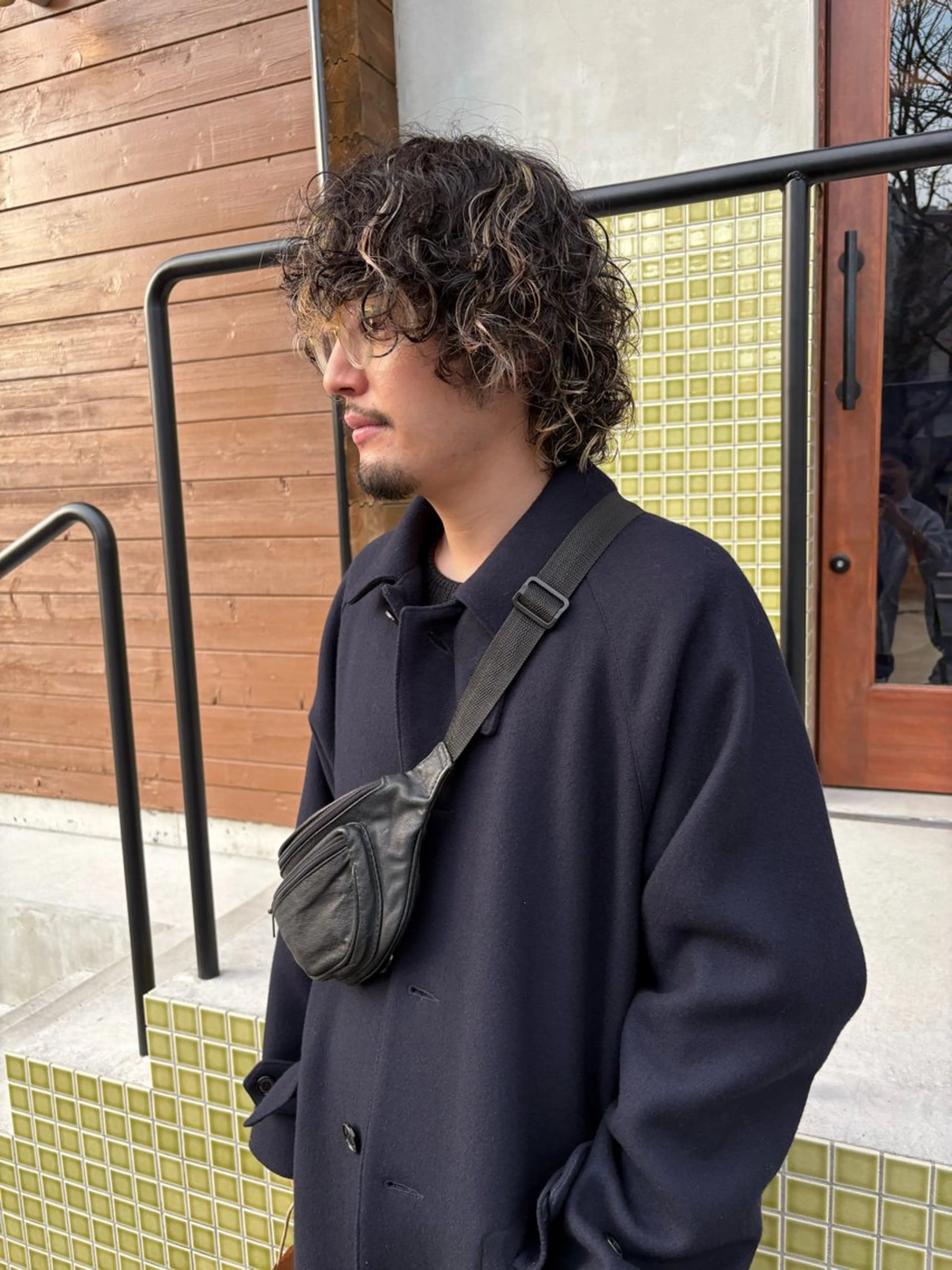 カラー パーマ メンズ メンズハイライト メンズパーマ ハイライトカラー 五十嵐 雄毅のヘアスタイル