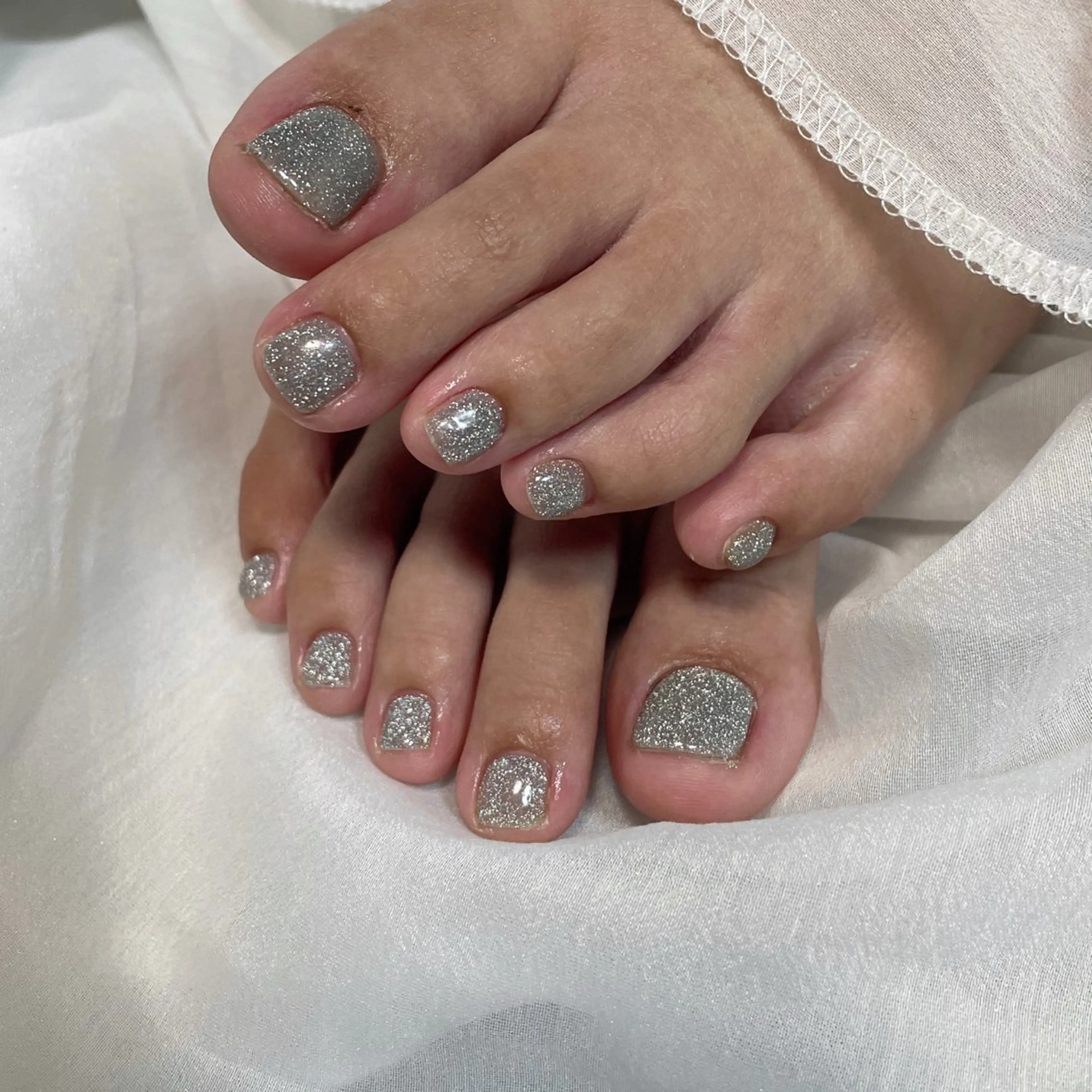 ネイル フラッシュネイル シルバー Lavender Beauty所属・Lavender Beauty あやののネイルデザイン