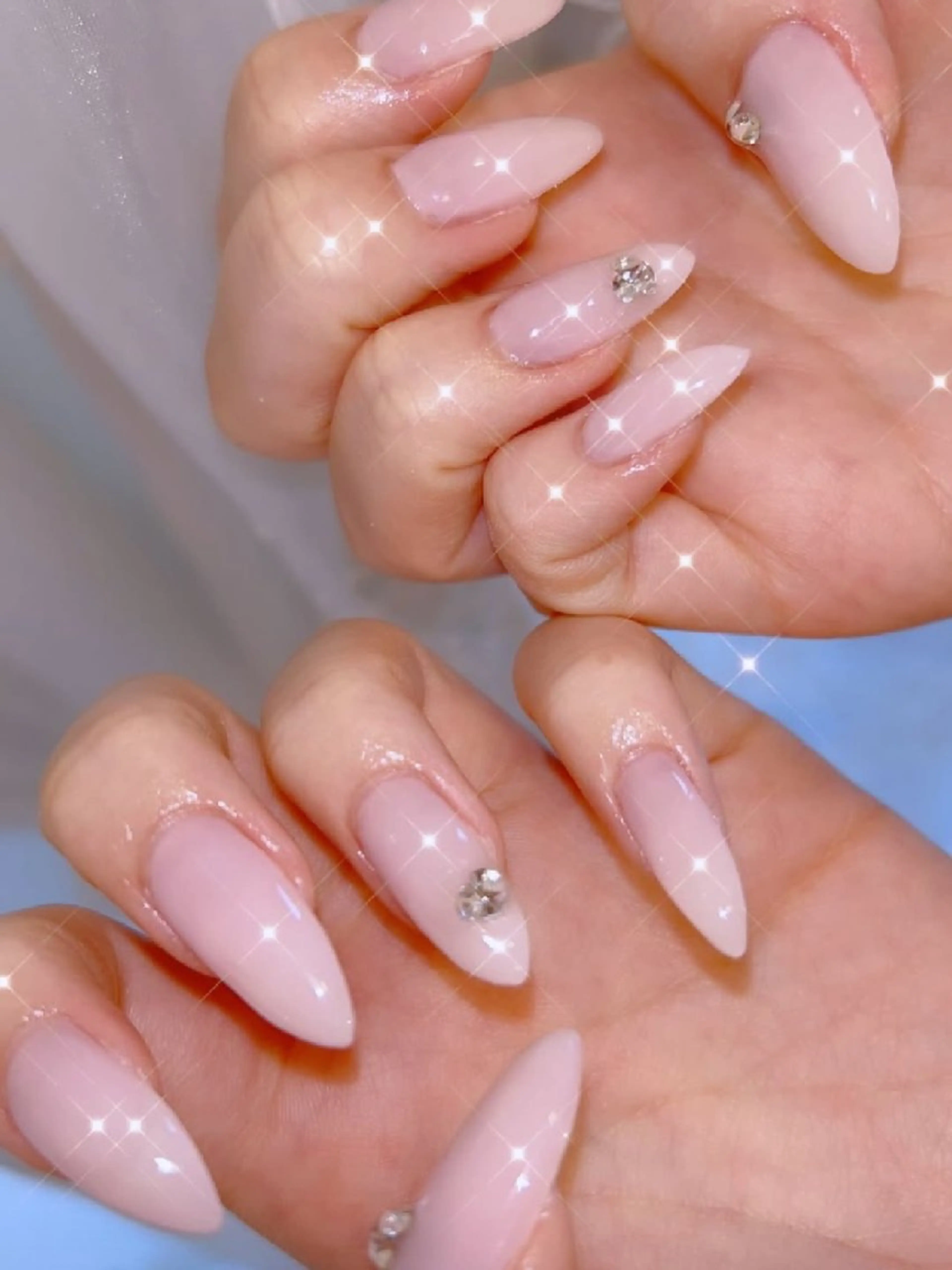 ネイル 長さ出し ジェルネイル 韓国ネイル マグネットネイル ニュアンスネイル ハンドネイル I LOVE ME  NAIL.｡.:*♡のネイルデザイン