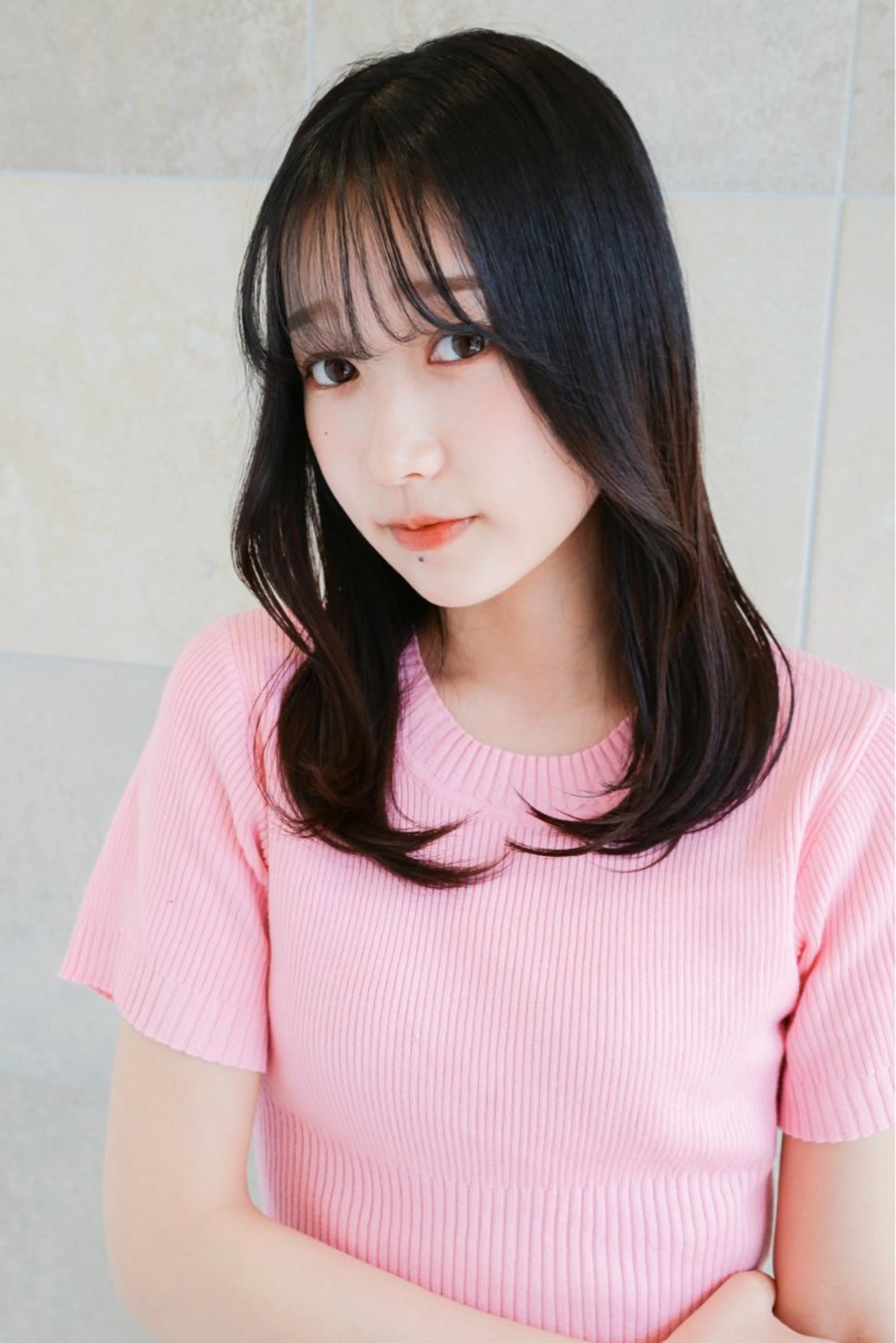 ミディアム ハイライト 石橋 瑞穂のヘアスタイル