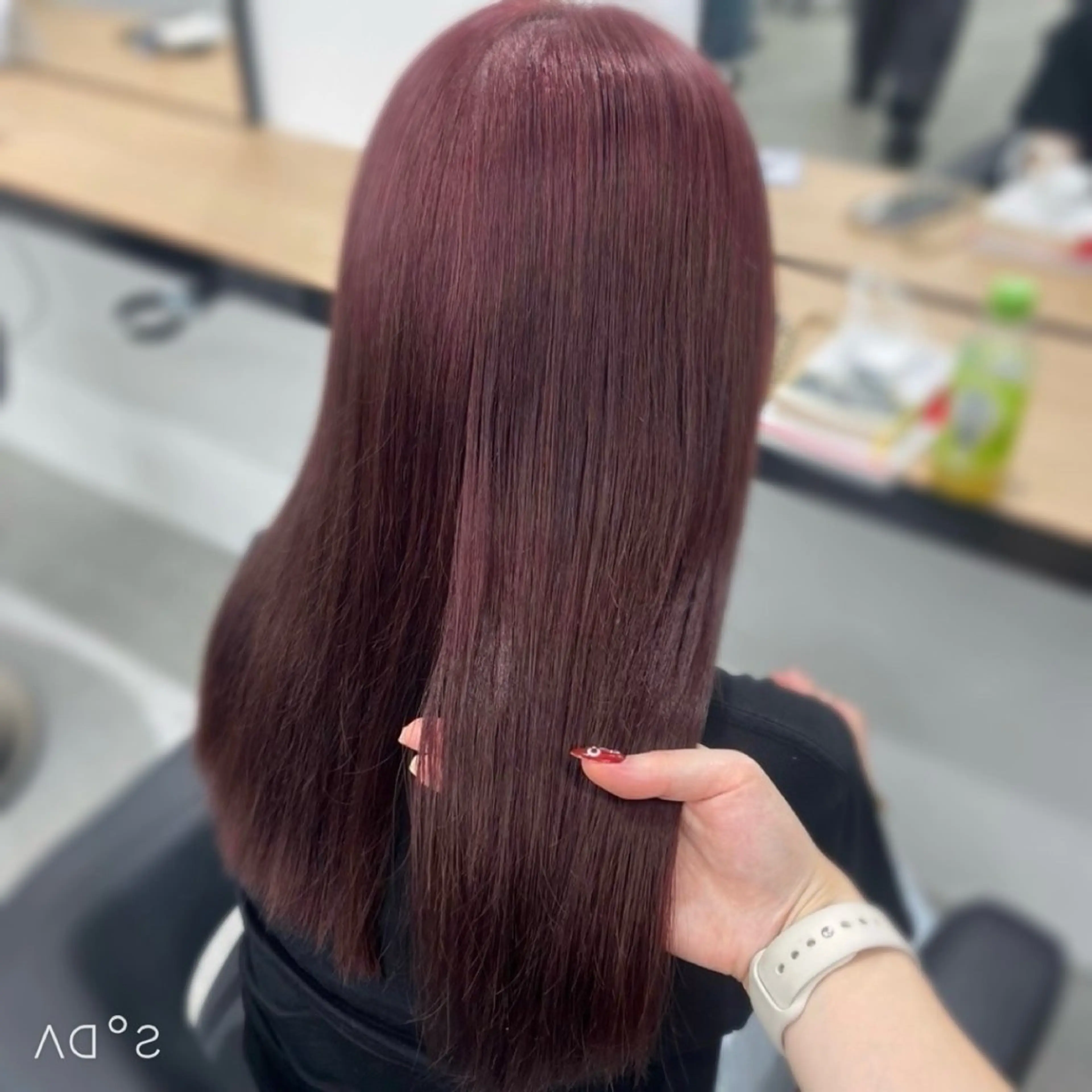 ロング カラー ヘアカラー 💗愛され暖色💗 ピンク/レッド💗のヘアスタイル