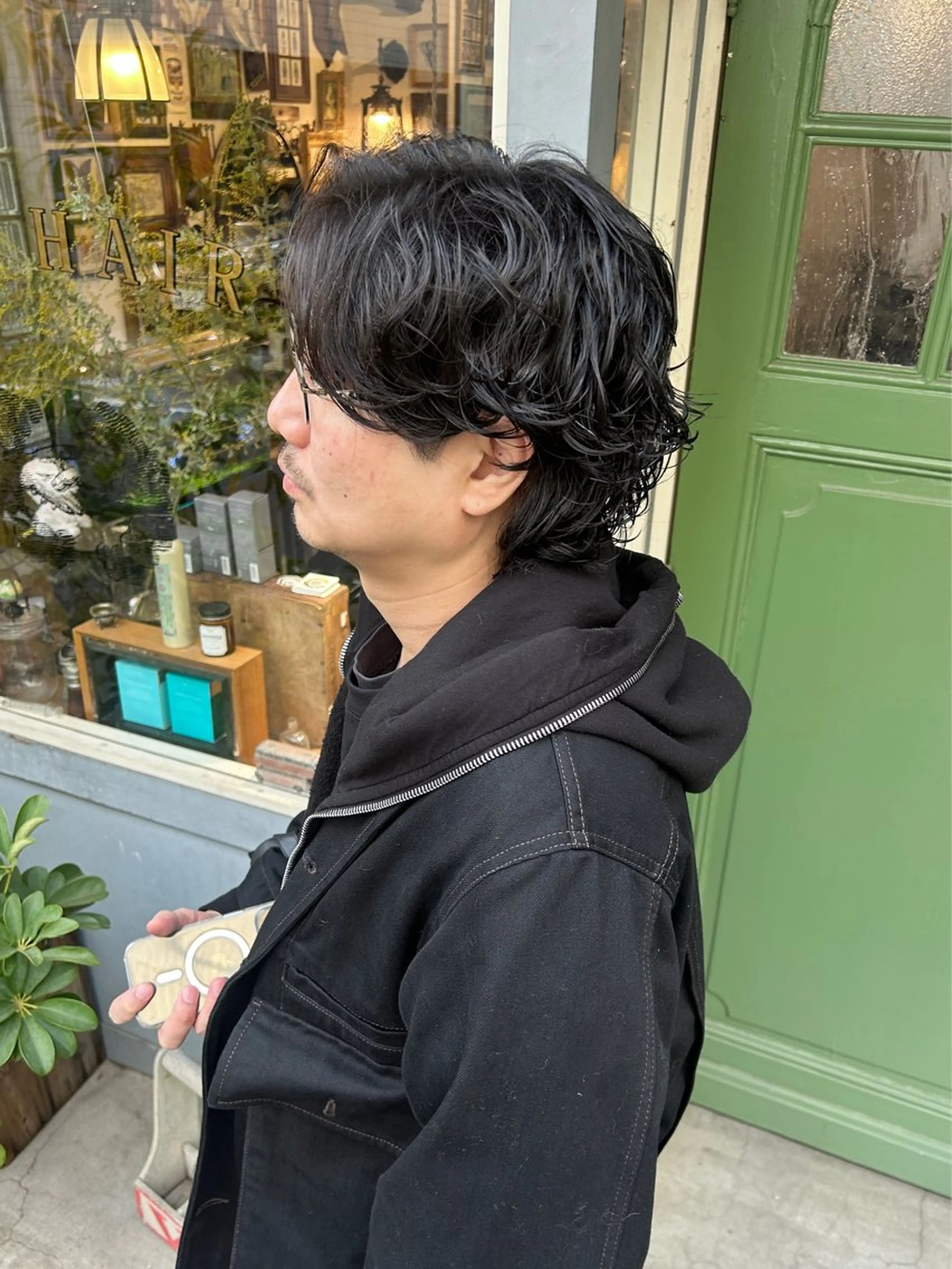 ショート パーマ メンズ カット パーマ 清水千優/パーマ/透 明感カラー/メンズのヘアスタイル