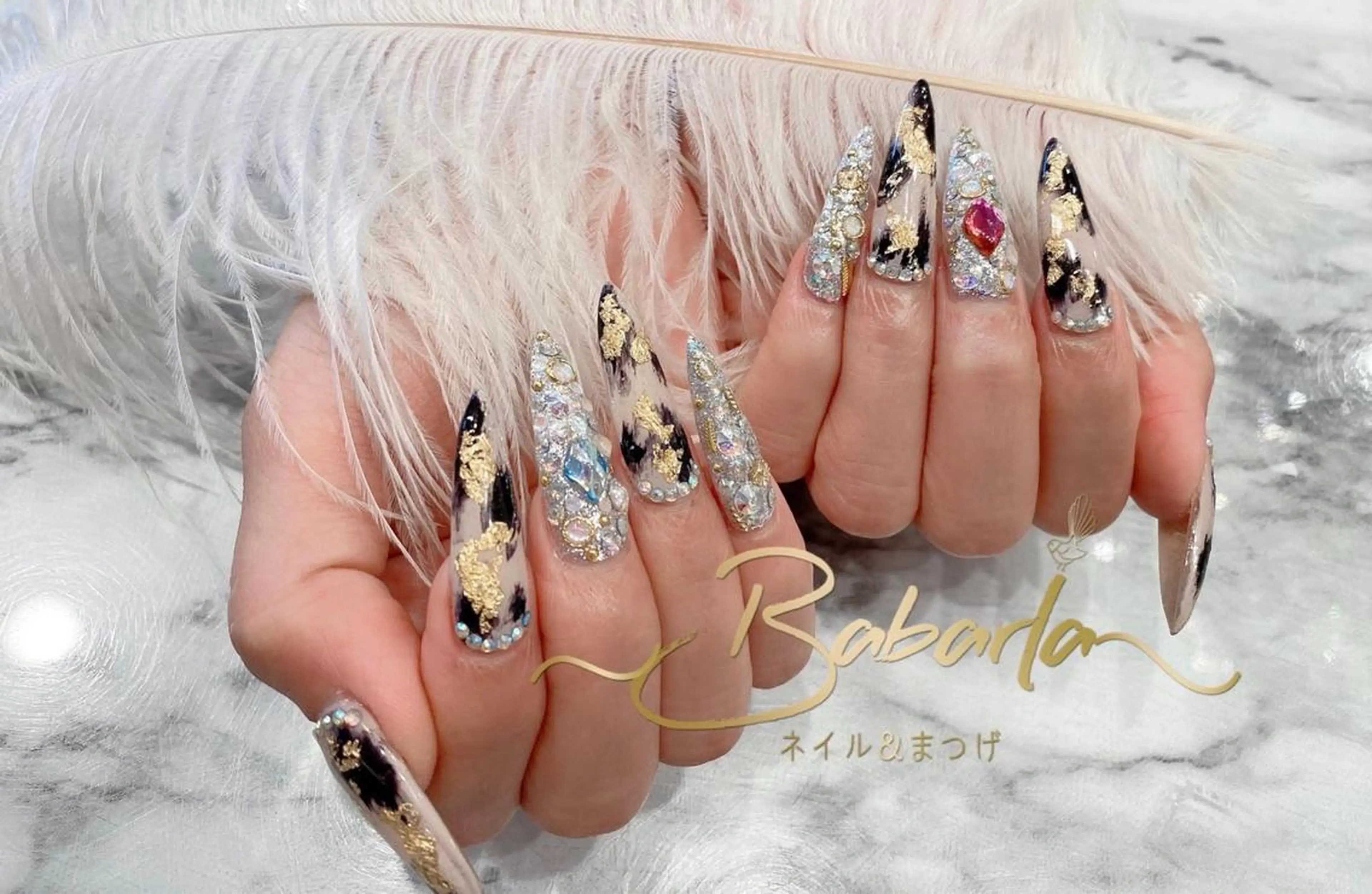 ネイル ストーンネイル Babarla nailのネイルデザイン