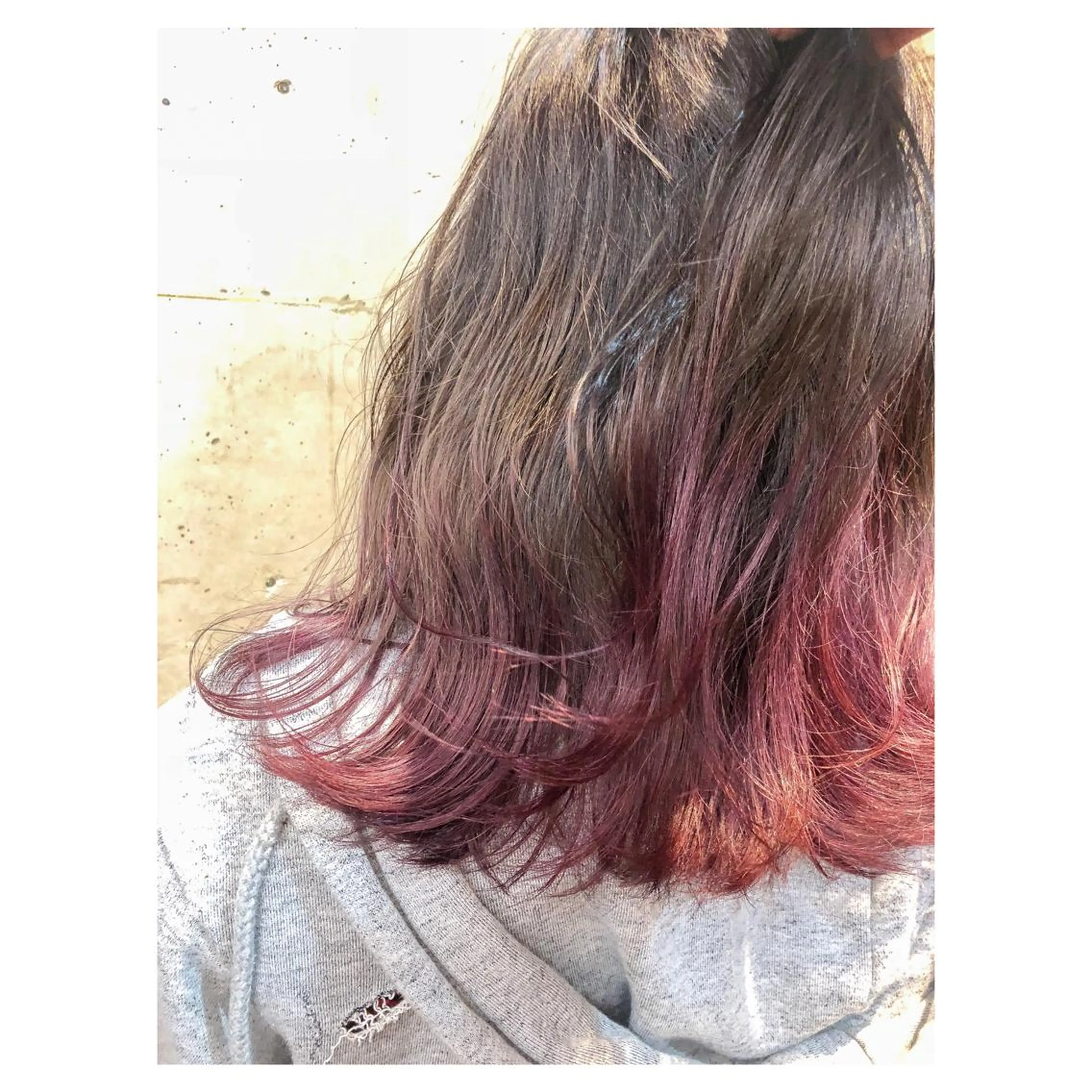 ミディアム カラー グラデーションカラー ピンクカラー カット ヘアカラー トリートメント ヘアセット センスをお届けします 大谷将生INFPのヘアスタイル