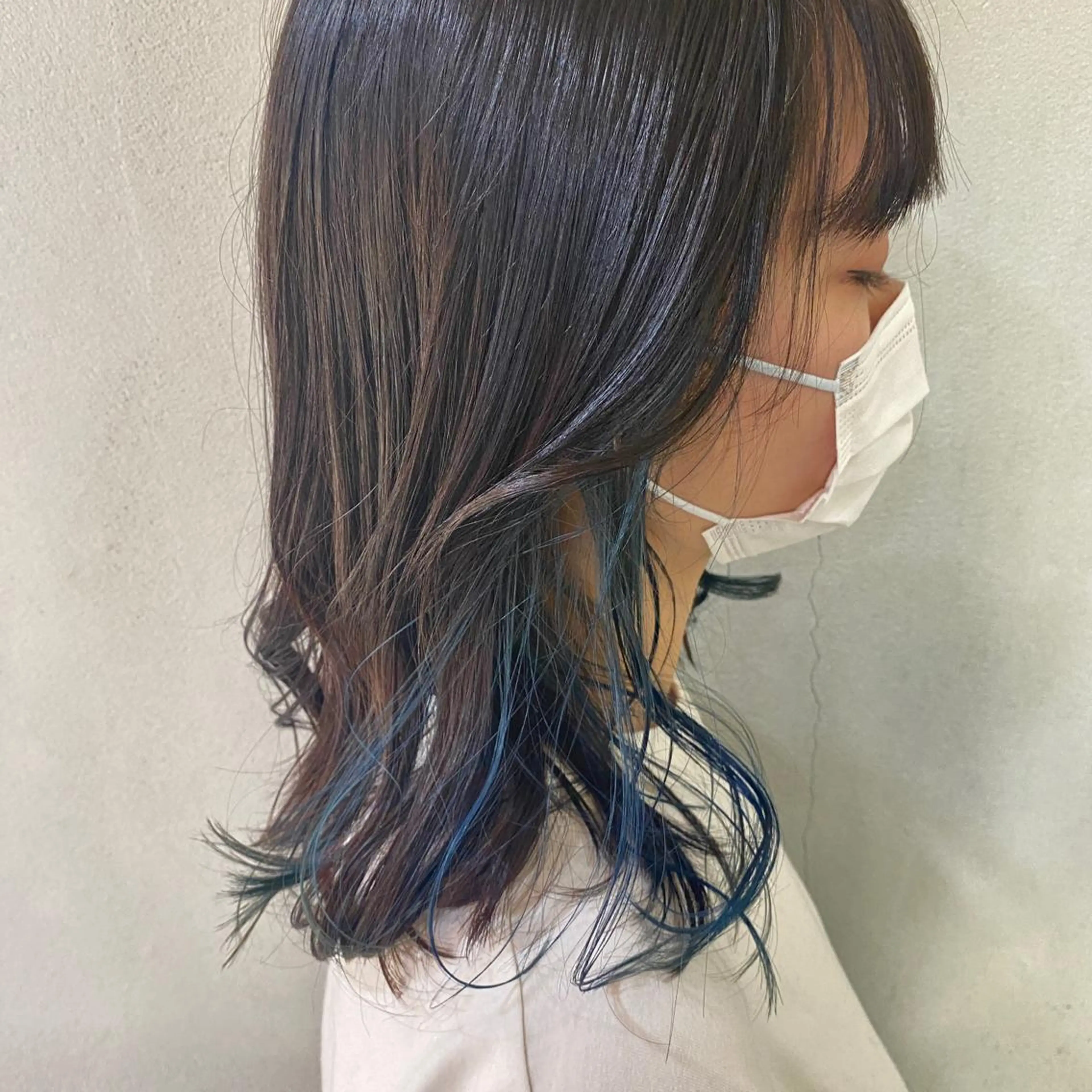 ミディアム カラー ブリーチ 舟橋 りんかのヘアスタイル