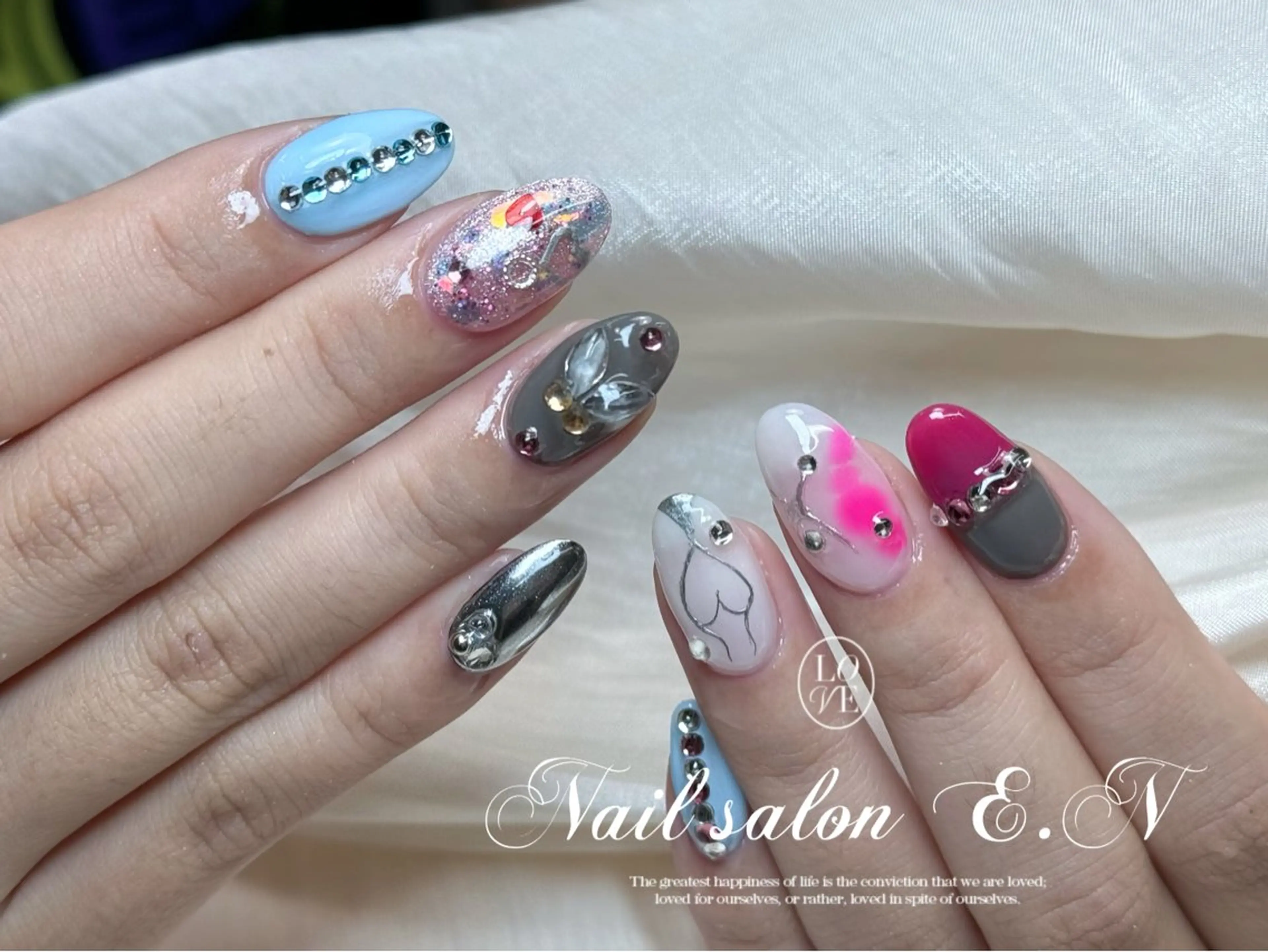 ネイル E.N🦋 長さ出し/持ち込みのネイルデザイン