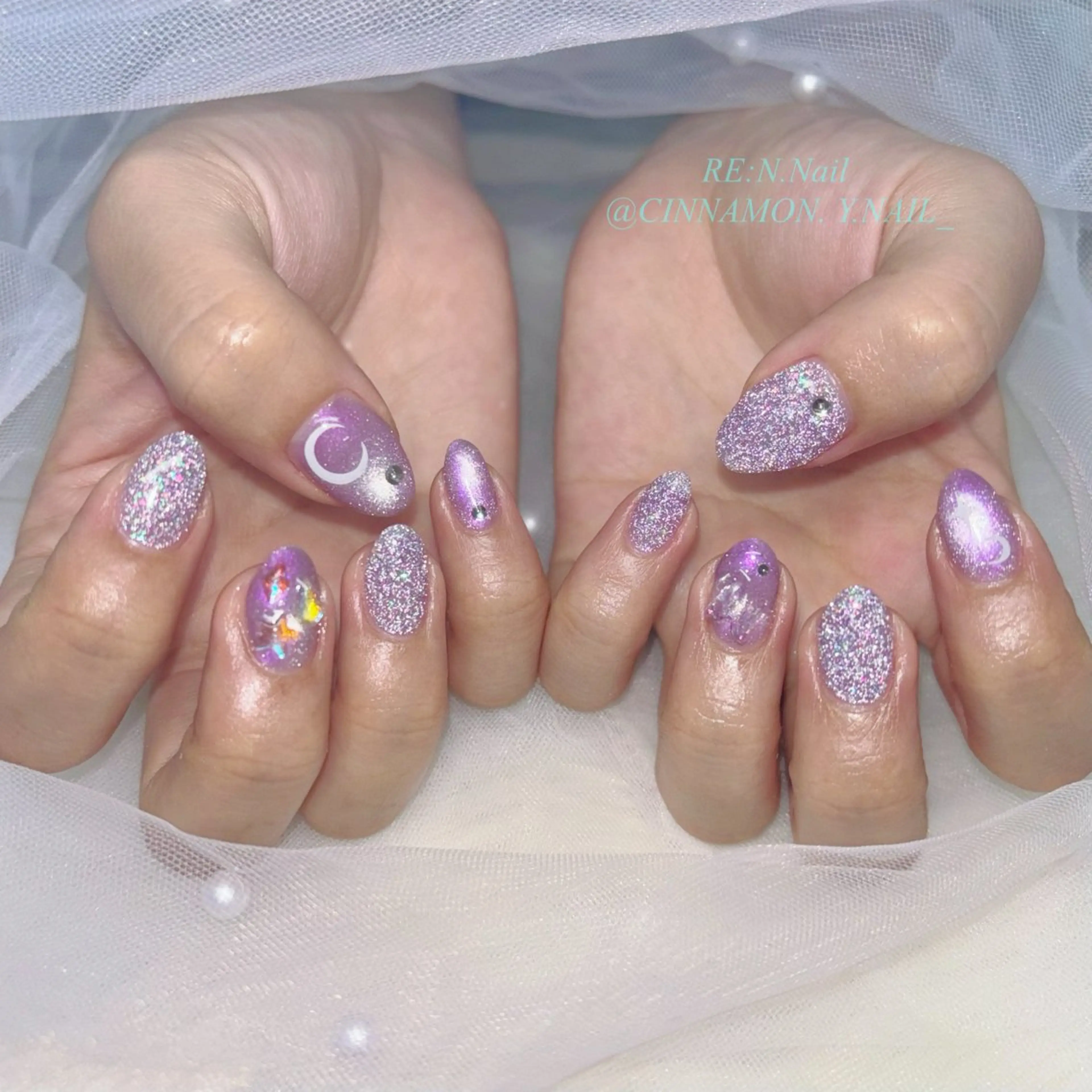 ネイル ハンドネイル Yuna🩵 RE:N.Nailのネイルデザイン