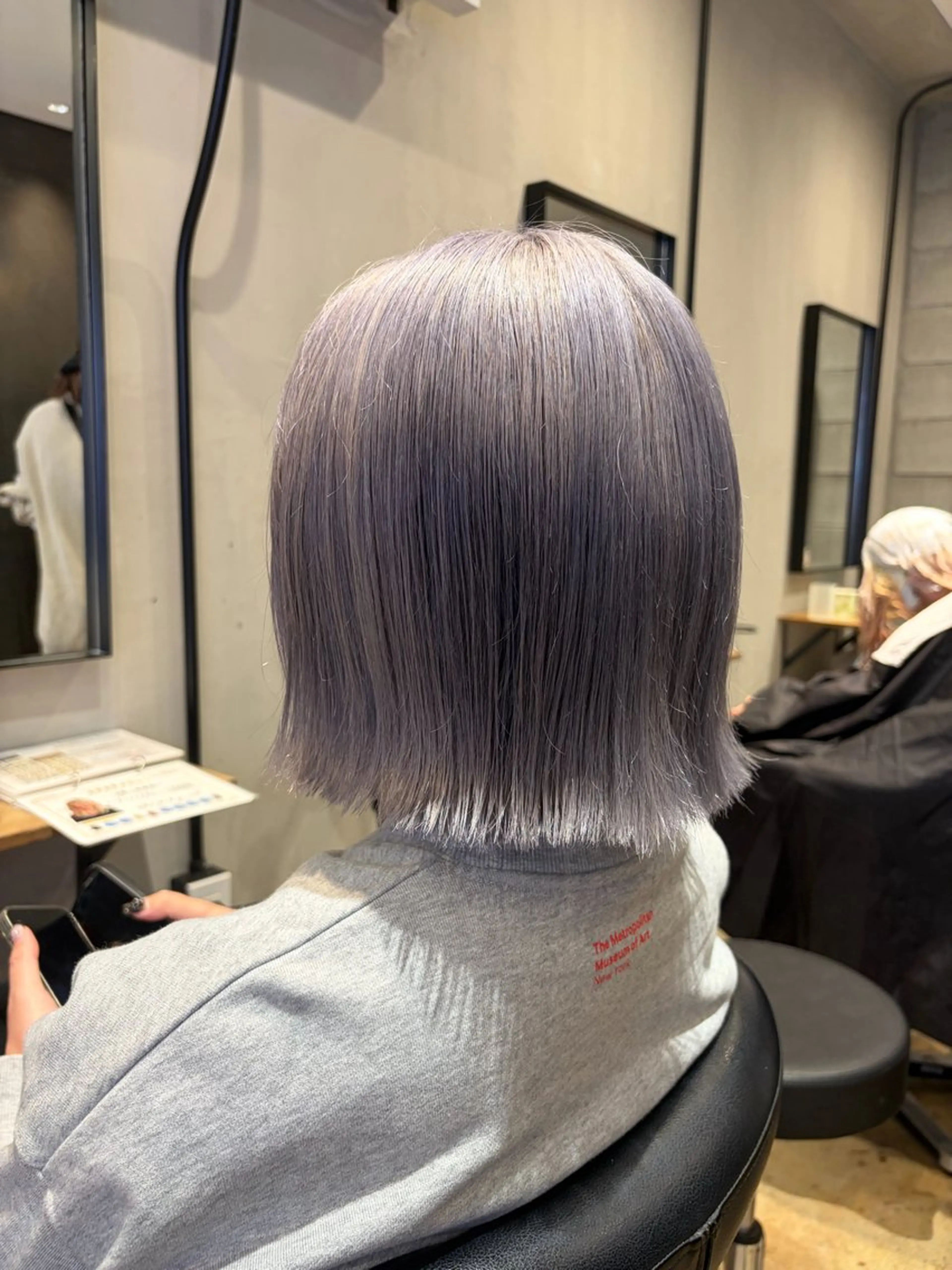 カラー ラベンダーカラー シルバー カット ヘアカラー トリートメント みわ/博多 ブリーチ/メンズヘアのヘアスタイル