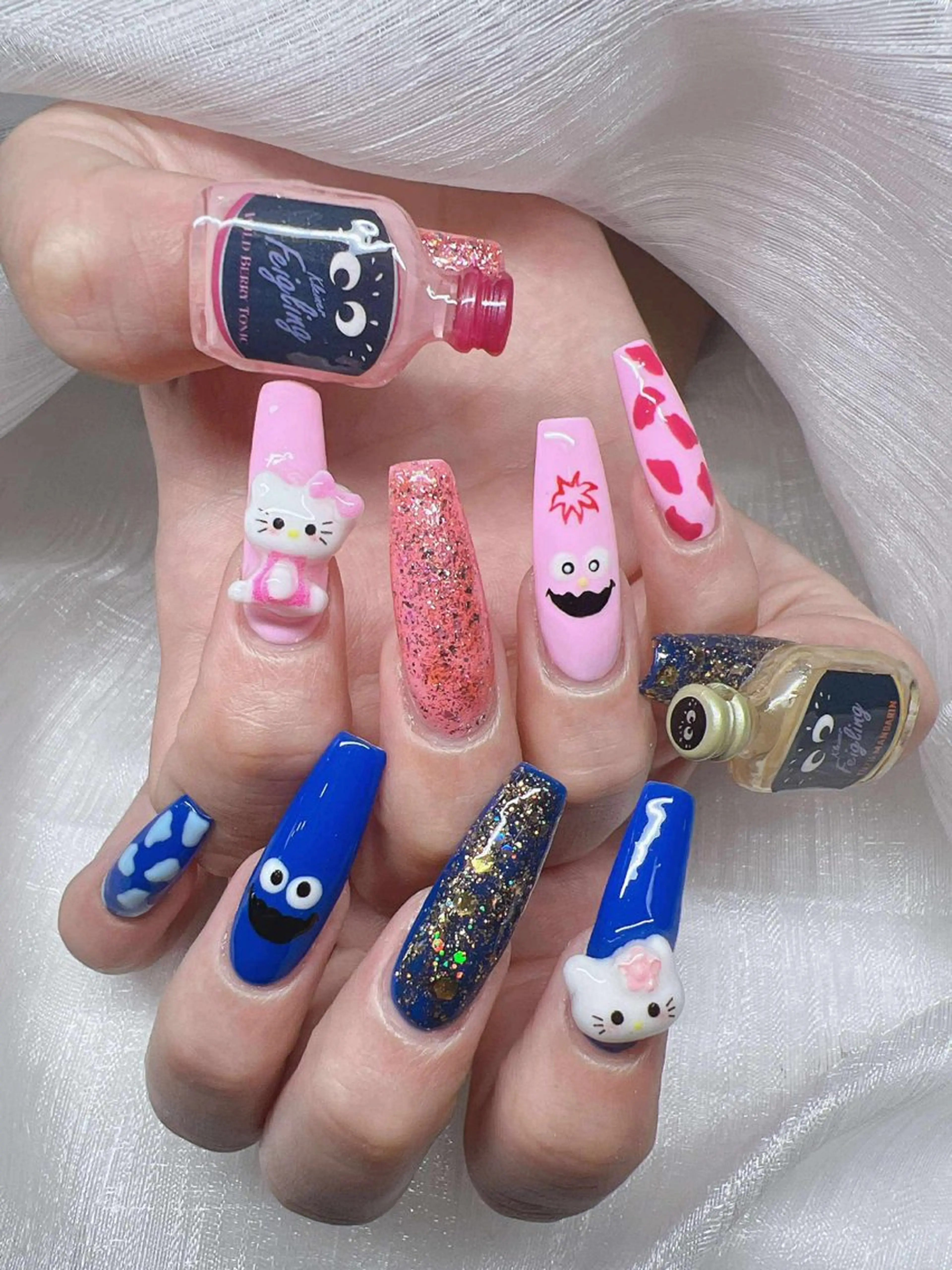 ネイル 長さ出し グラデーション 卒業式 キラキラネイル マグネットネイル ハンドネイル Lee Nailsのネイルデザイン